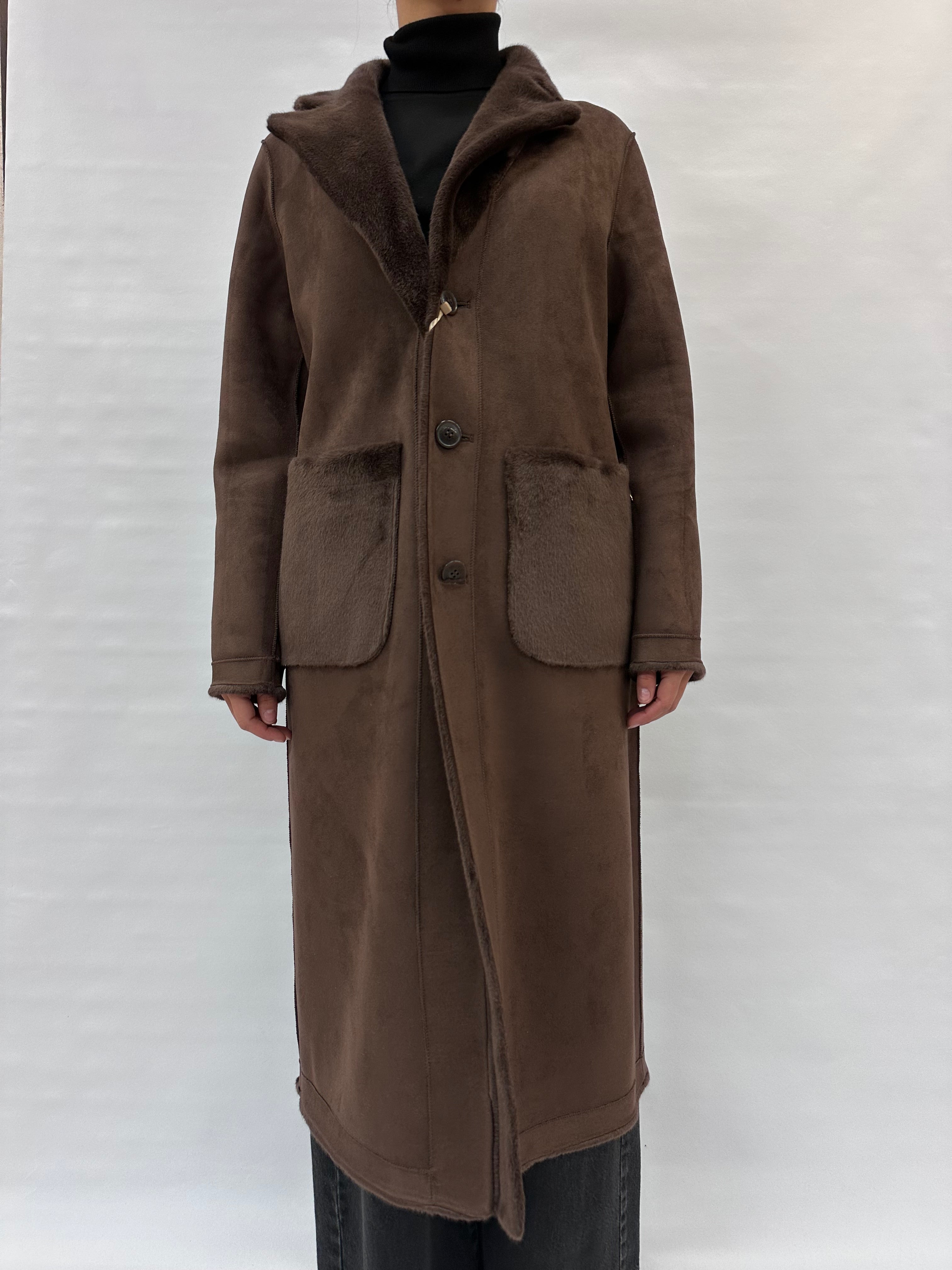 Cappotto RINASCIMENTO lungo effetto peluche REVERSIBILE - COD: CFC0122205003