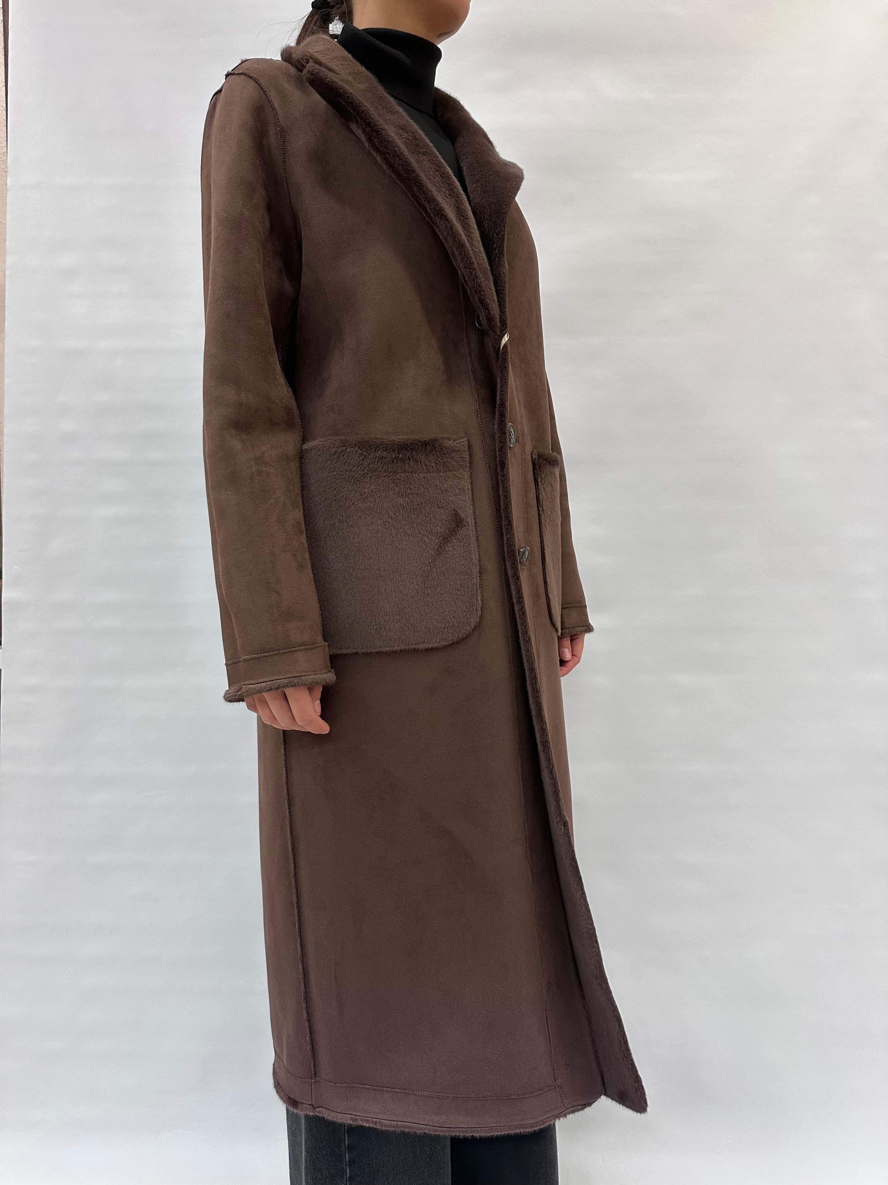 Cappotto RINASCIMENTO lungo effetto peluche REVERSIBILE - COD: CFC0122205003