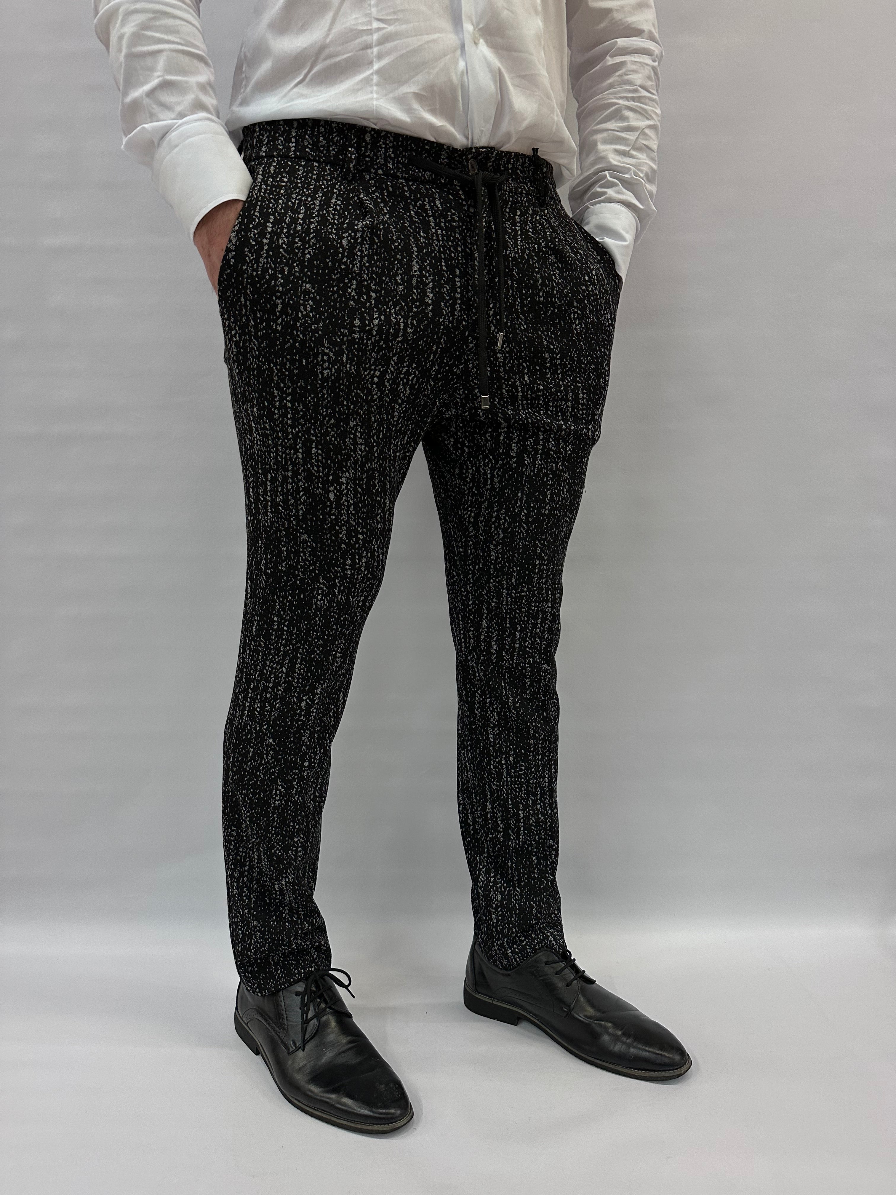 Pantalone XAGON MAN asciutto, elasticizzato, trama con punte di grigio disponibile anche con giacca in coordinato - COD: PBXARI