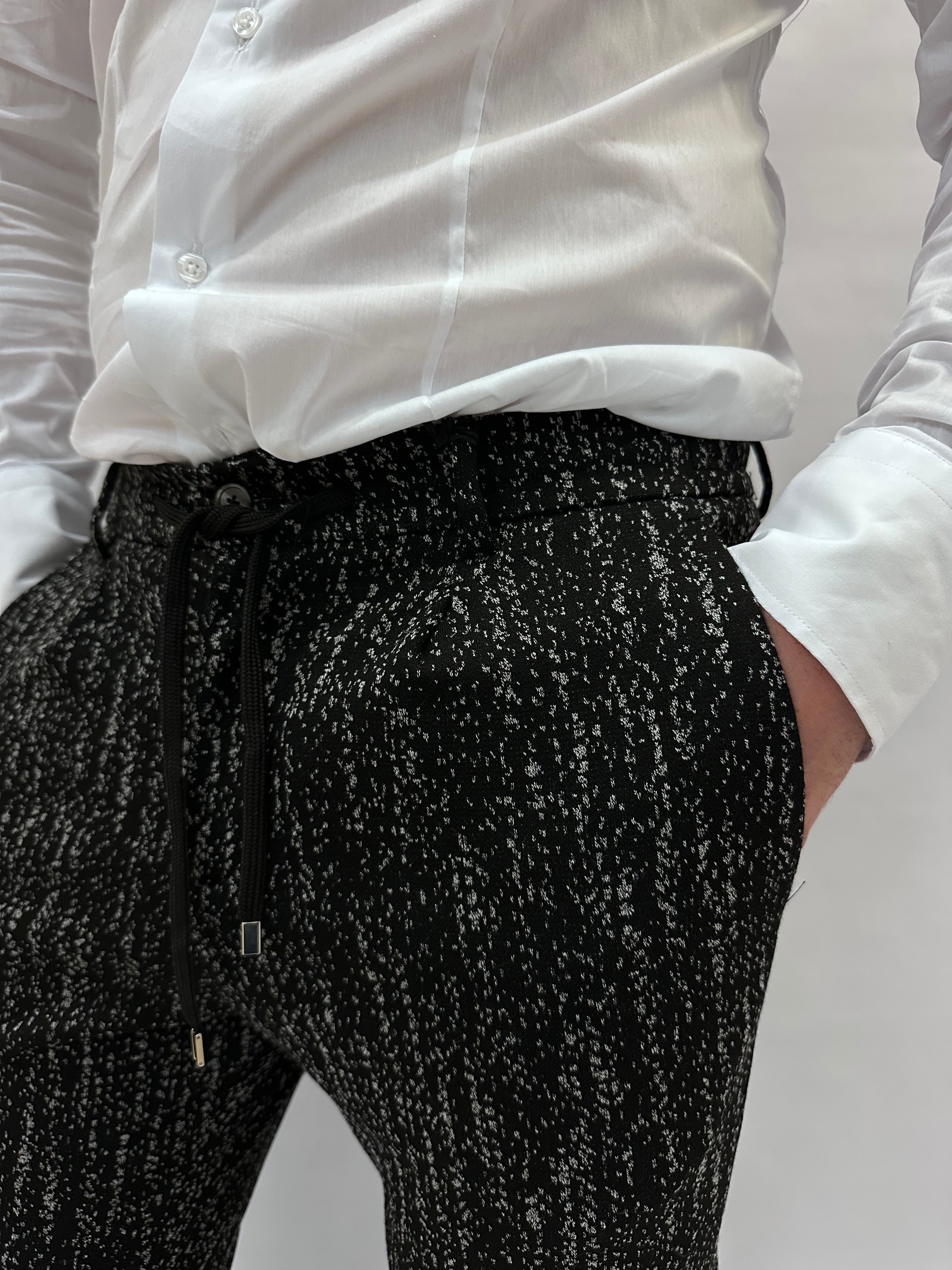 Pantalone XAGON MAN asciutto, elasticizzato, trama con punte di grigio disponibile anche con giacca in coordinato - COD: PBXARI