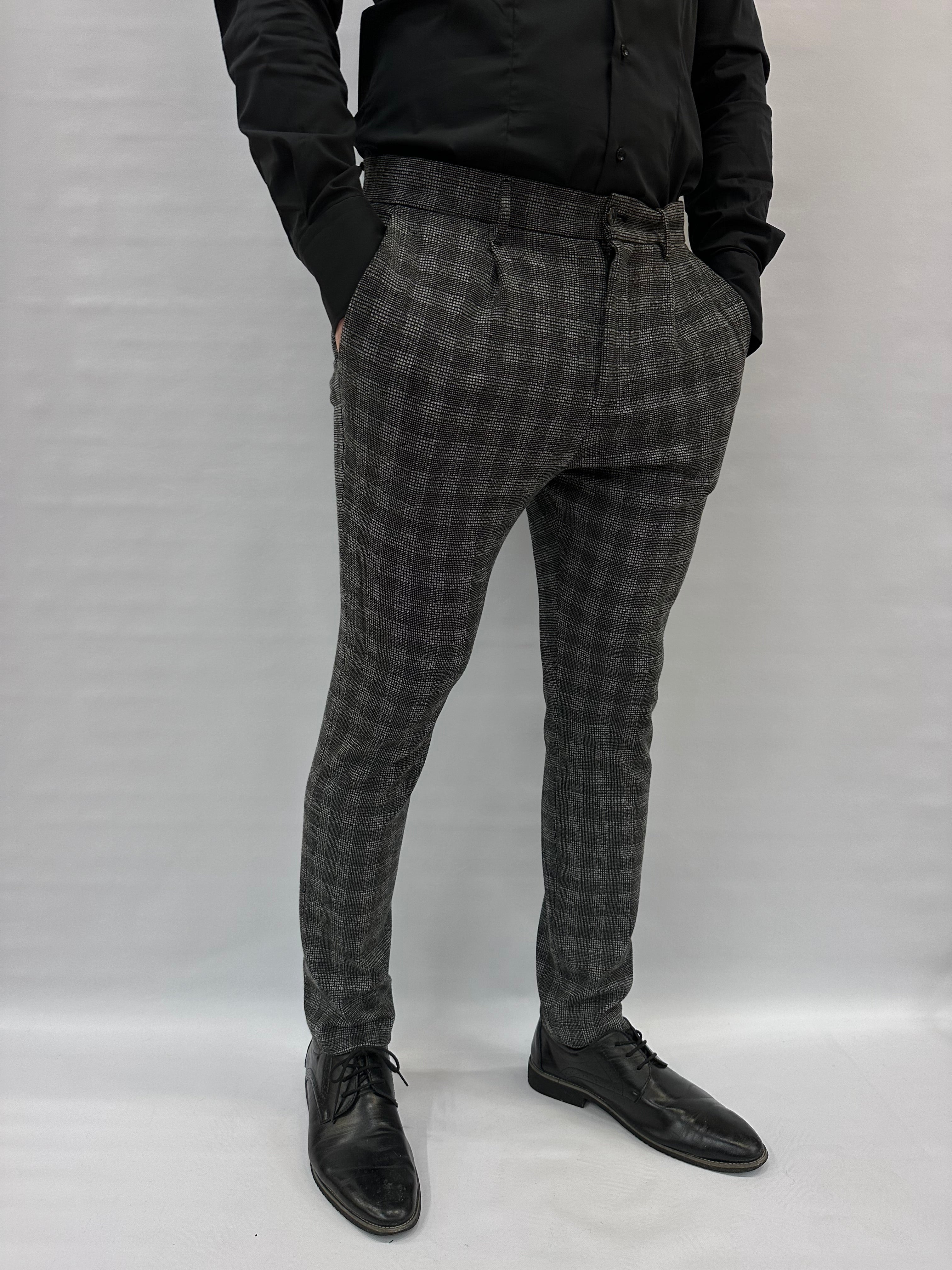 Pantalone XAGON MAN asciutto, elasticizzato, trama a quadri disponibile anche con giacca in coordinato - COD: PBERPA