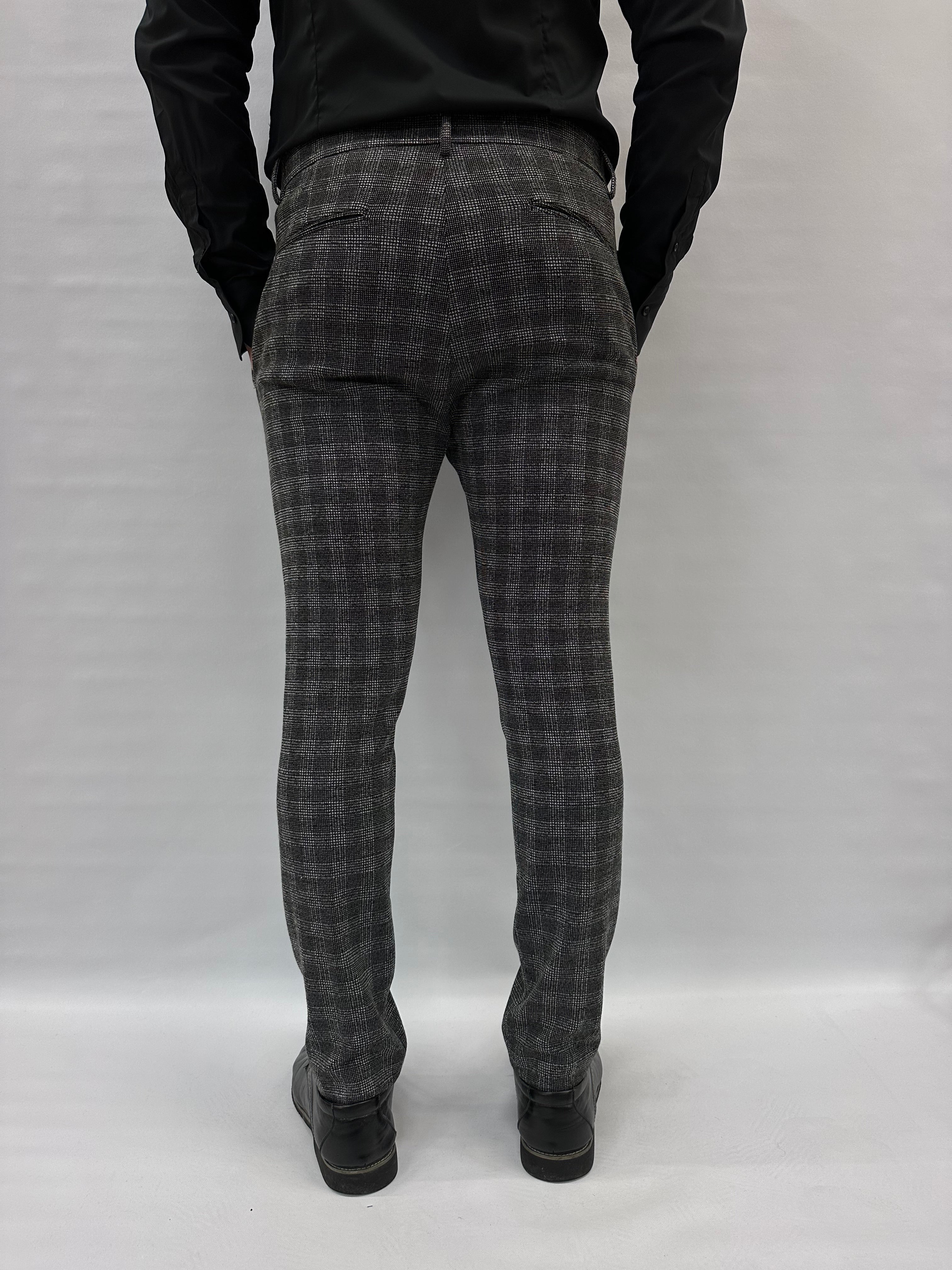 Pantalone XAGON MAN asciutto, elasticizzato, trama a quadri disponibile anche con giacca in coordinato - COD: PBERPA
