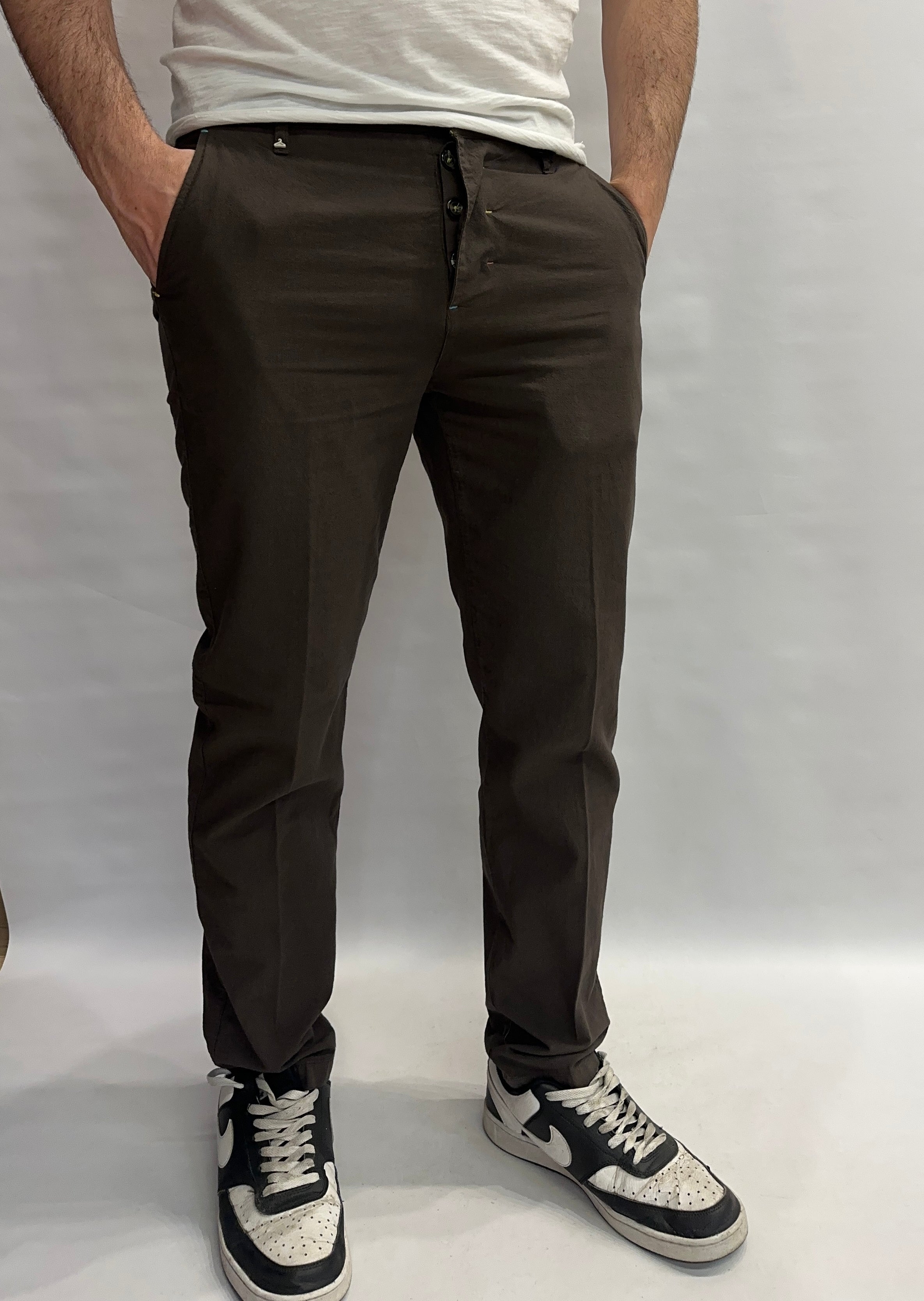 Pantalone BERNA modello chino in Cotone/Lino - COD: 261380156