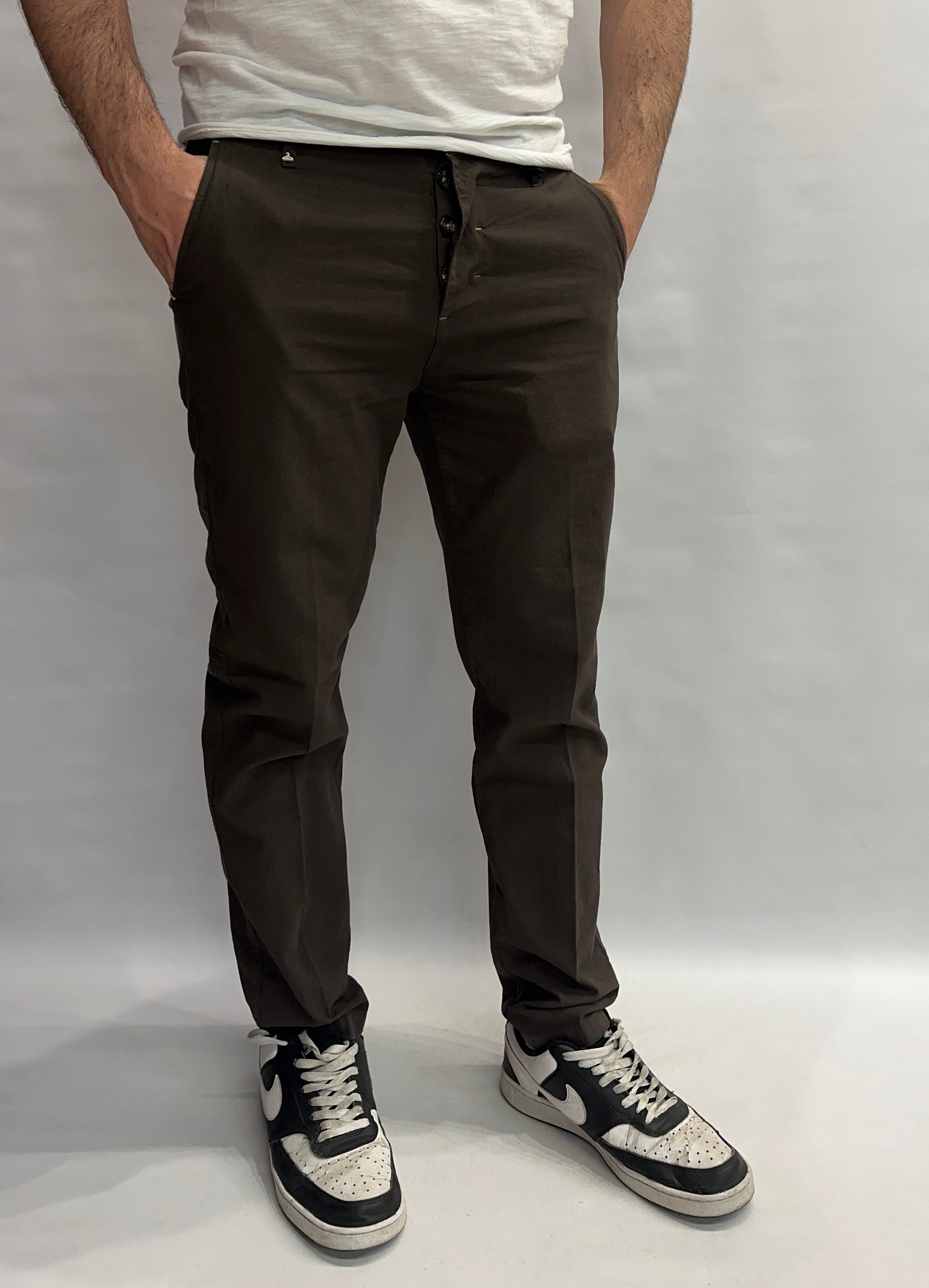 Pantalone BERNA modello chino in Cotone/Lino - COD: 261380156