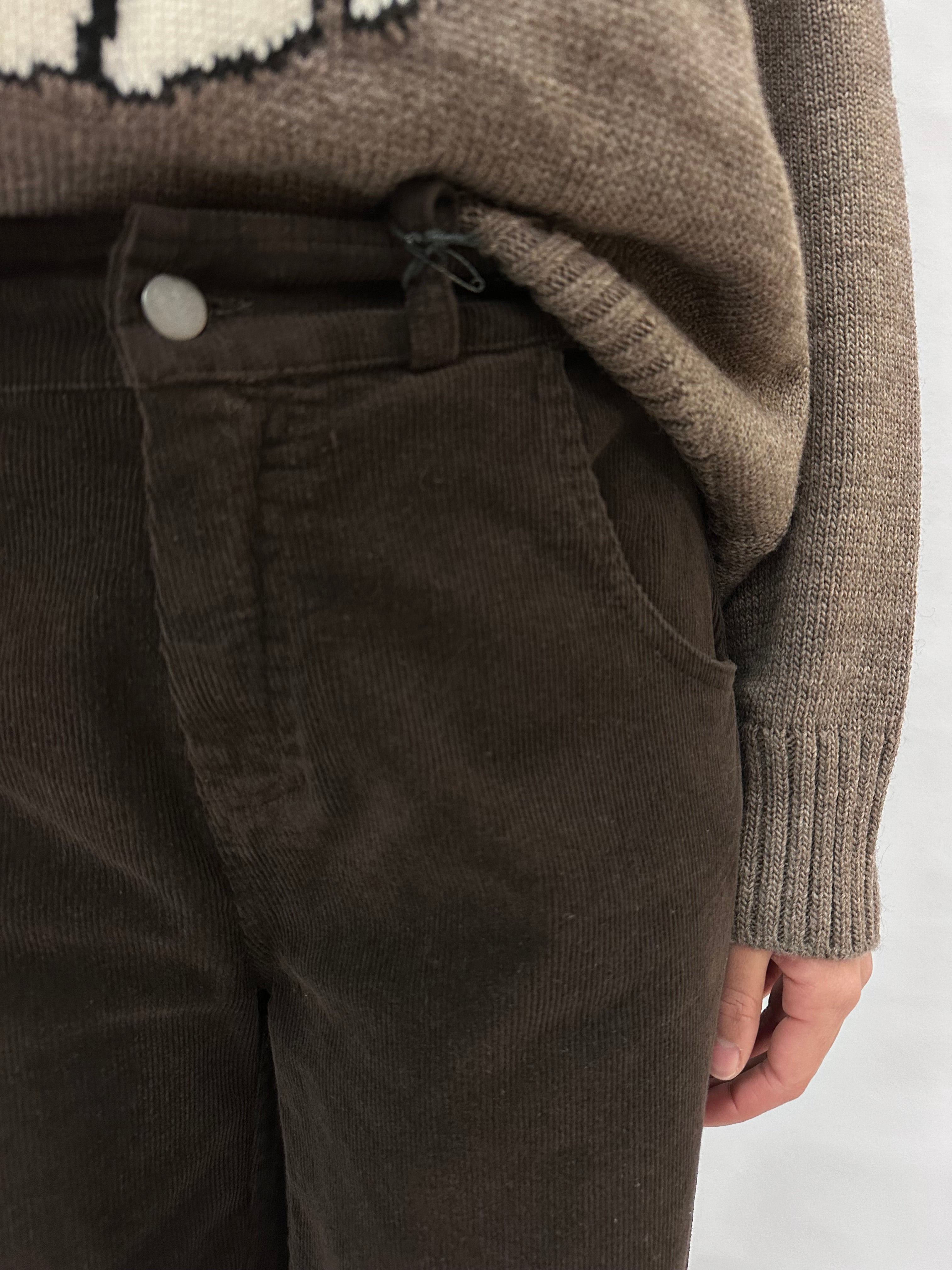 Pantalone TENSIONE IN ovetto in velluto a fondo largo - COD: PA5140AI25