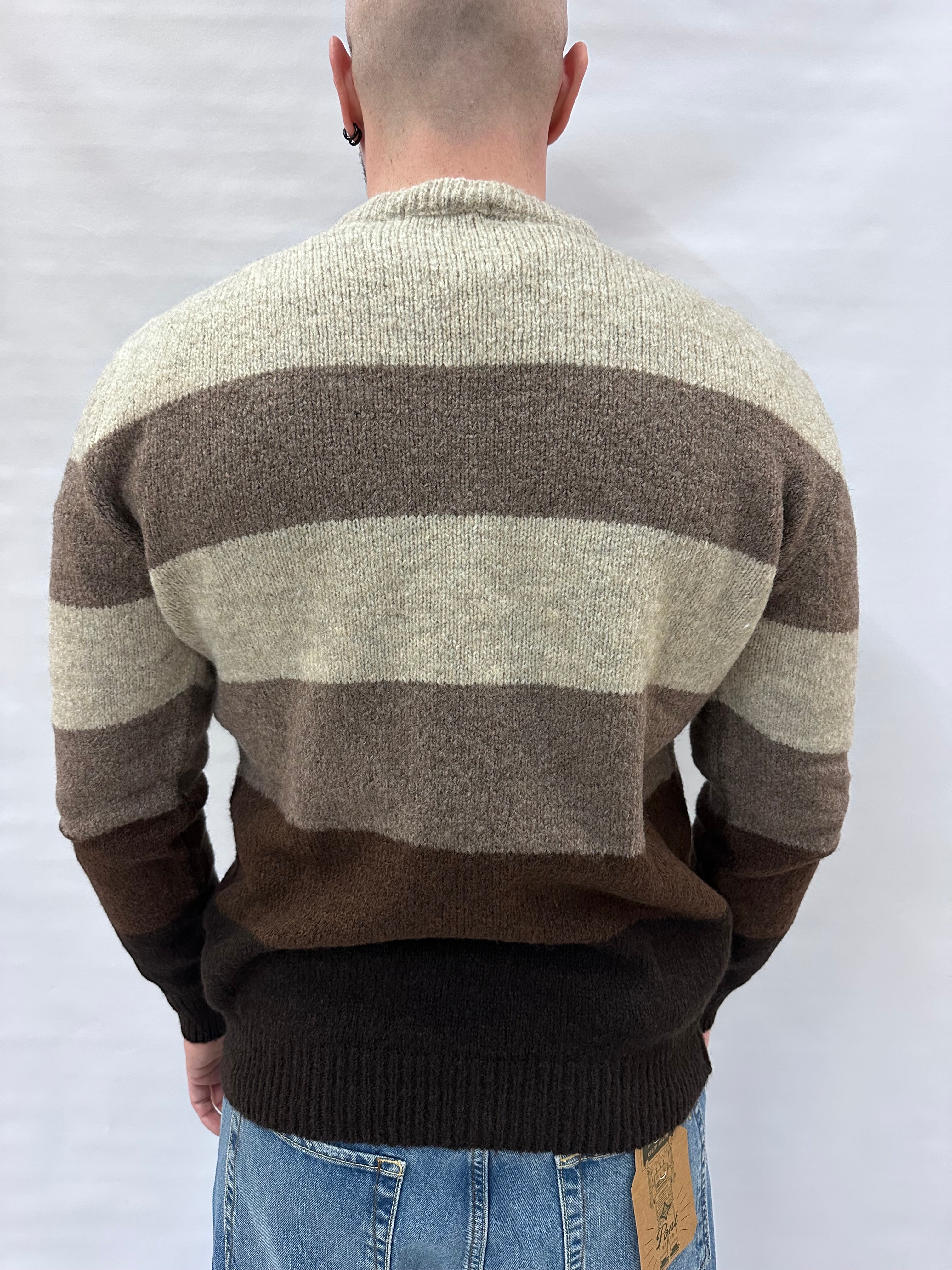 Maglione XAGON MAN girocollo, a righe , Cod: KW1017