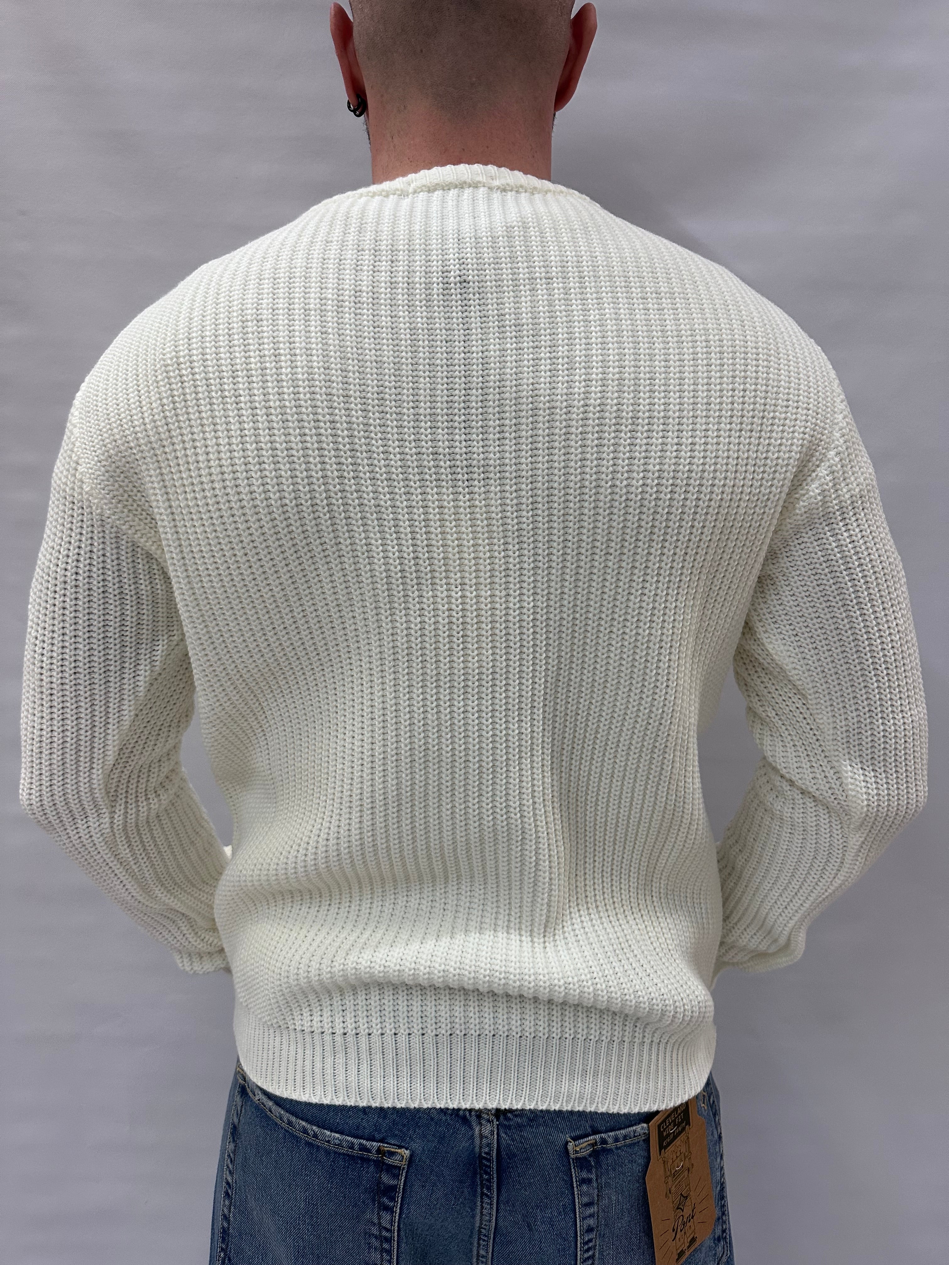 Maglione IMPERIAL girocollo, lavorato a ricami , Cod: M81416340