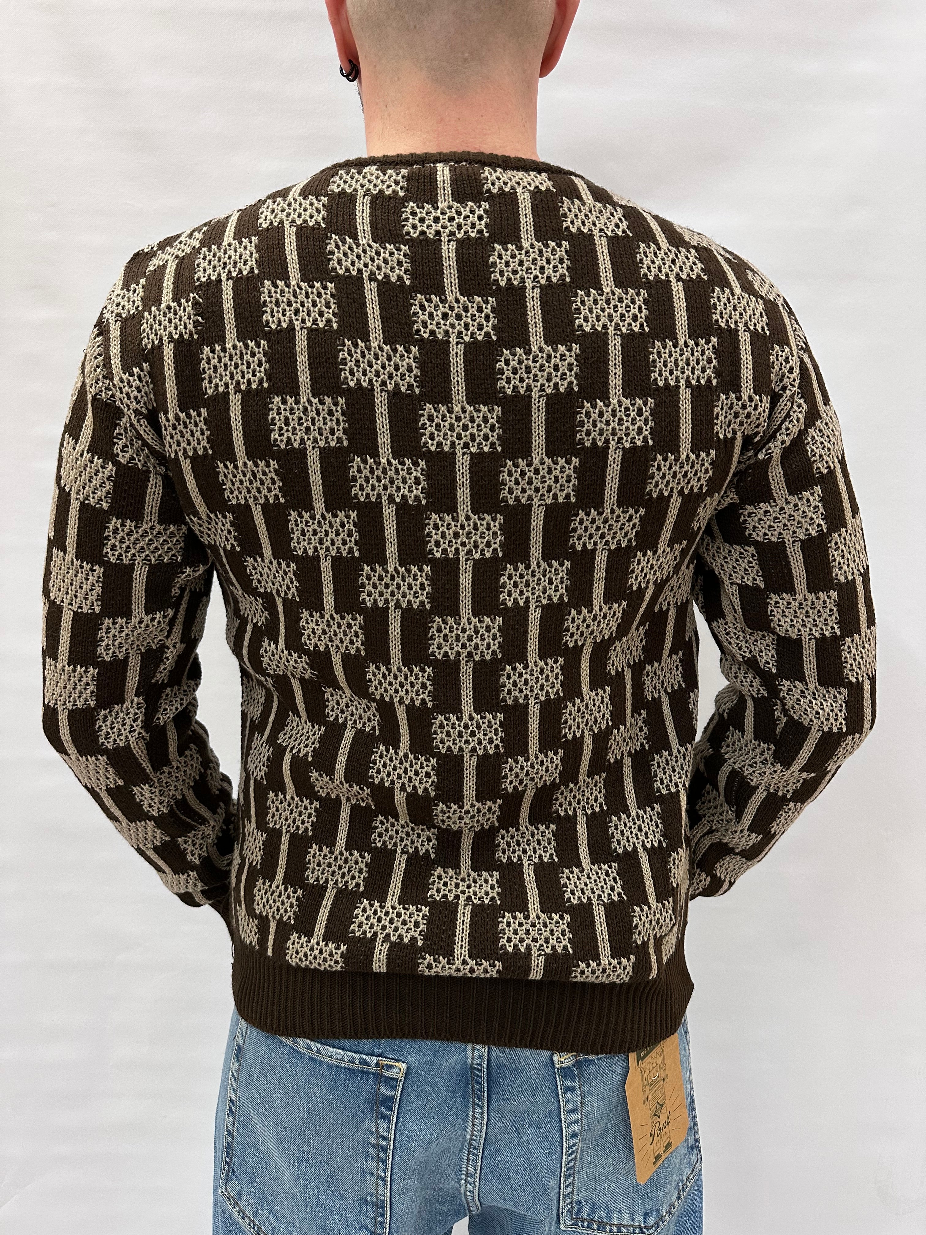 Maglione IMPERIAL girocollo, lavorato con trama geometrica , Cod: M81416346