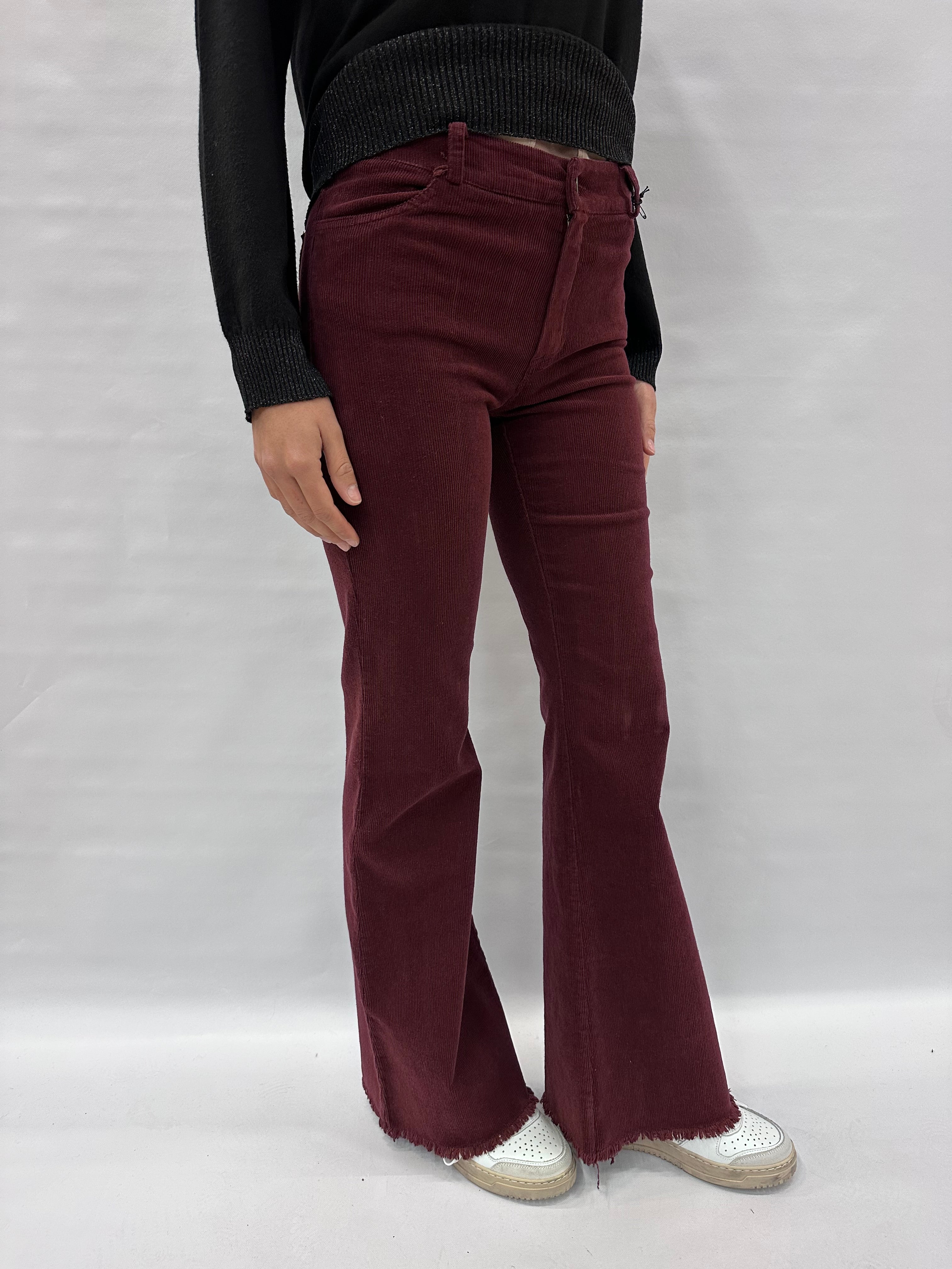 Pantalone TENSIONE IN in velluto a zampa COD: PA3778