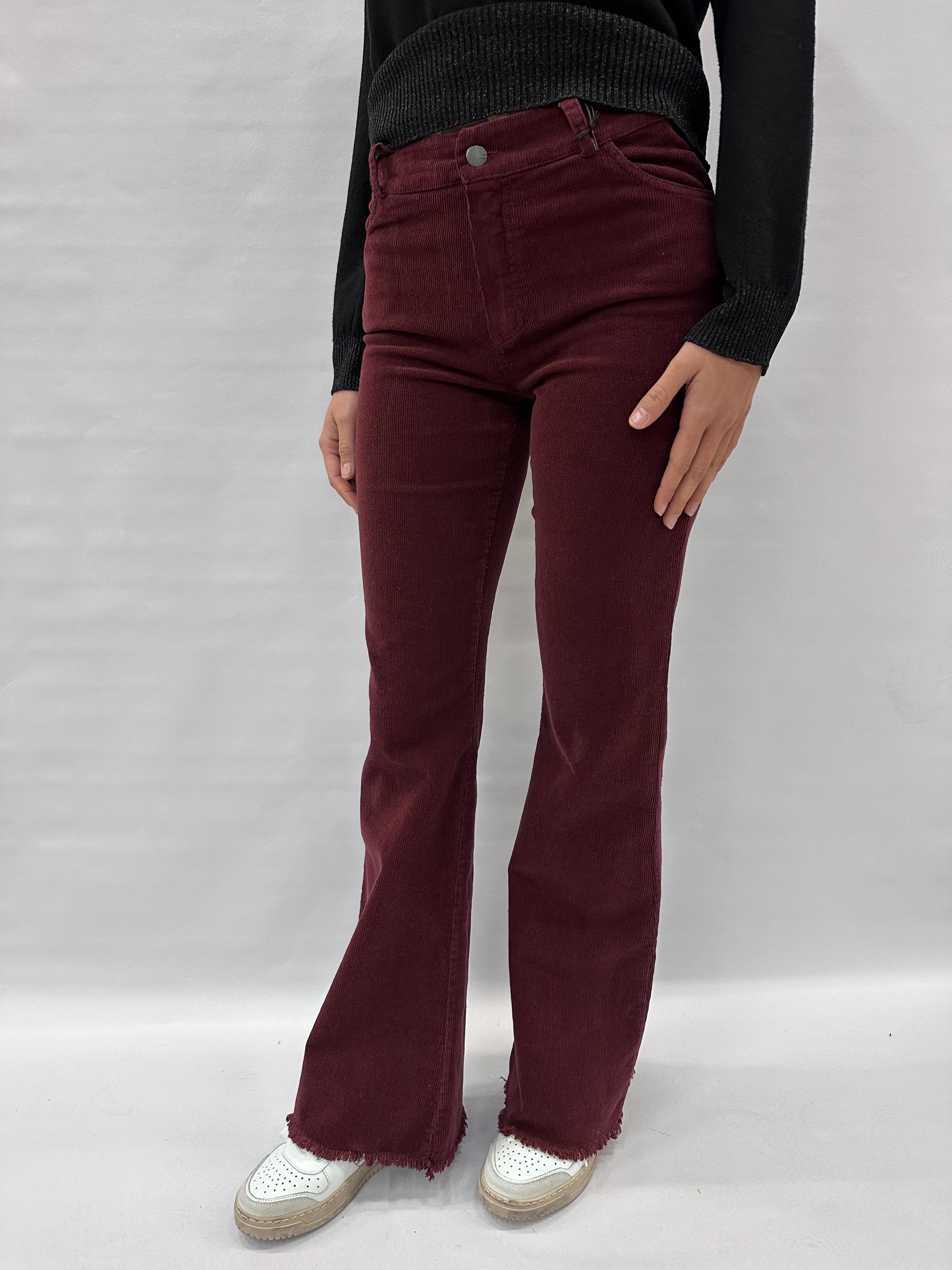 Pantalone TENSIONE IN in velluto a zampa COD: PA3778