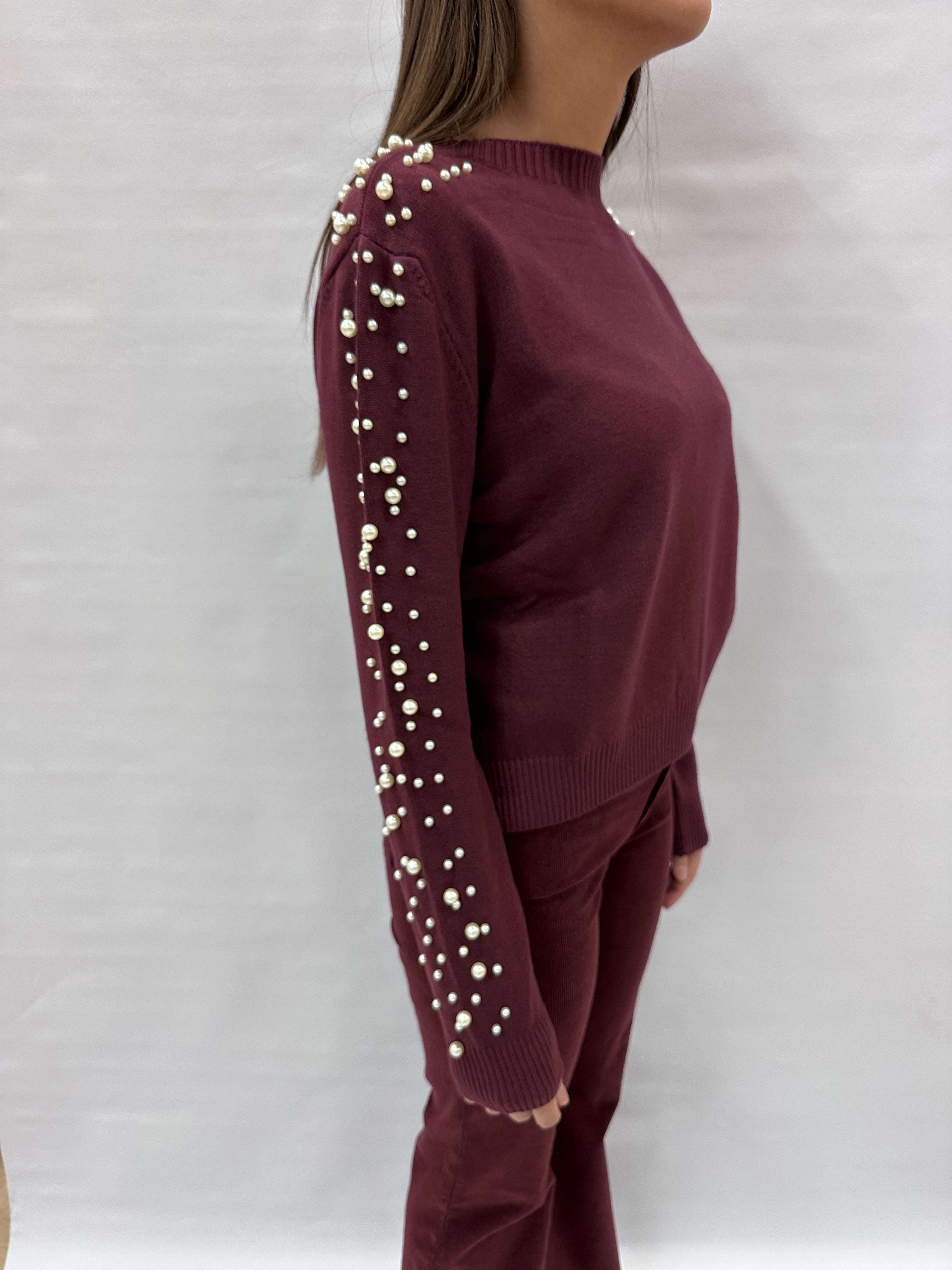 Maglione BLUEJOINT con perle sulle maniche, COD: M92006