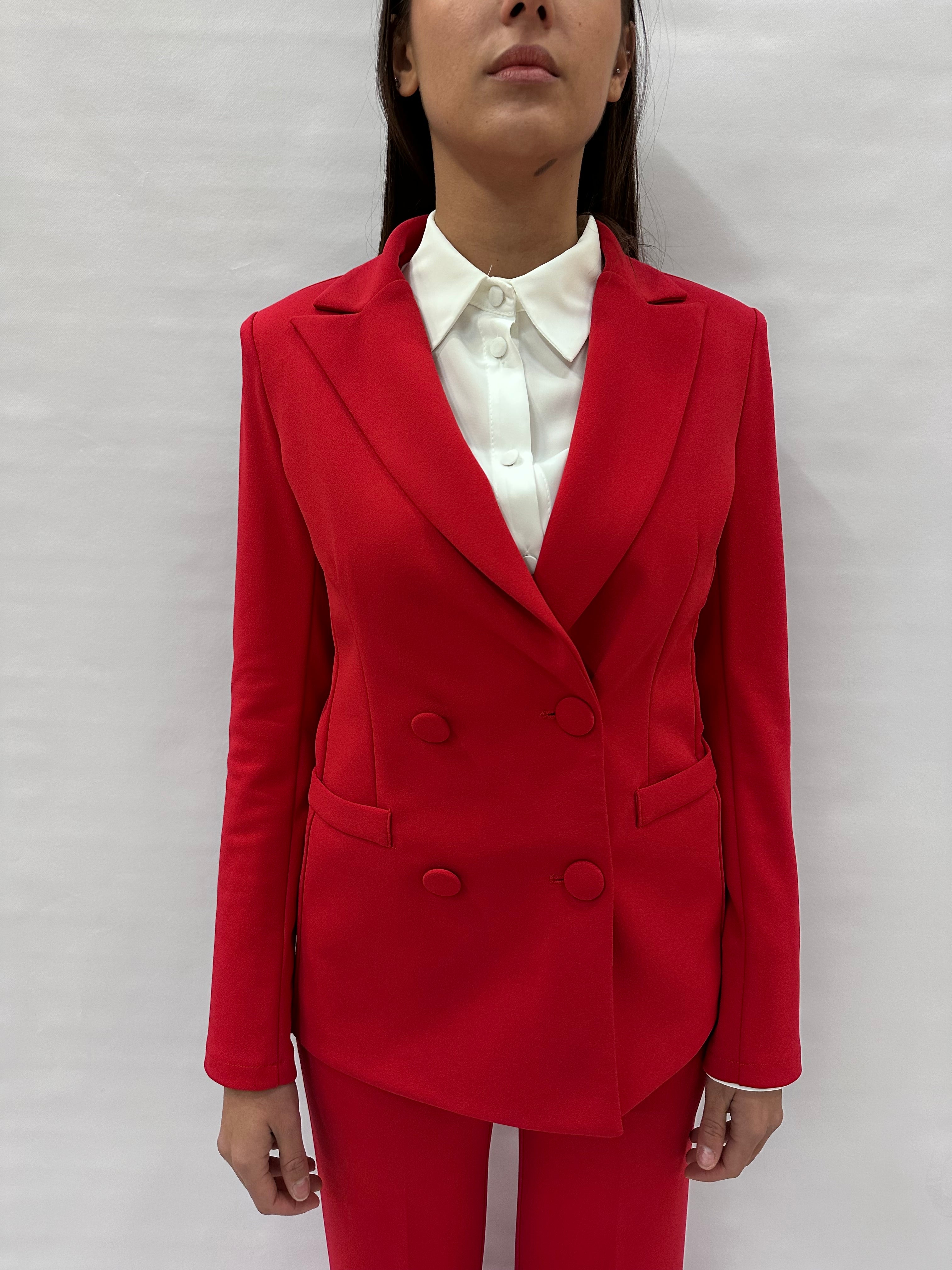 Giacca RINASCIMENTO in crêpe doppiopetto disponibile con pantalone coordinato - COD: CFC0125418003