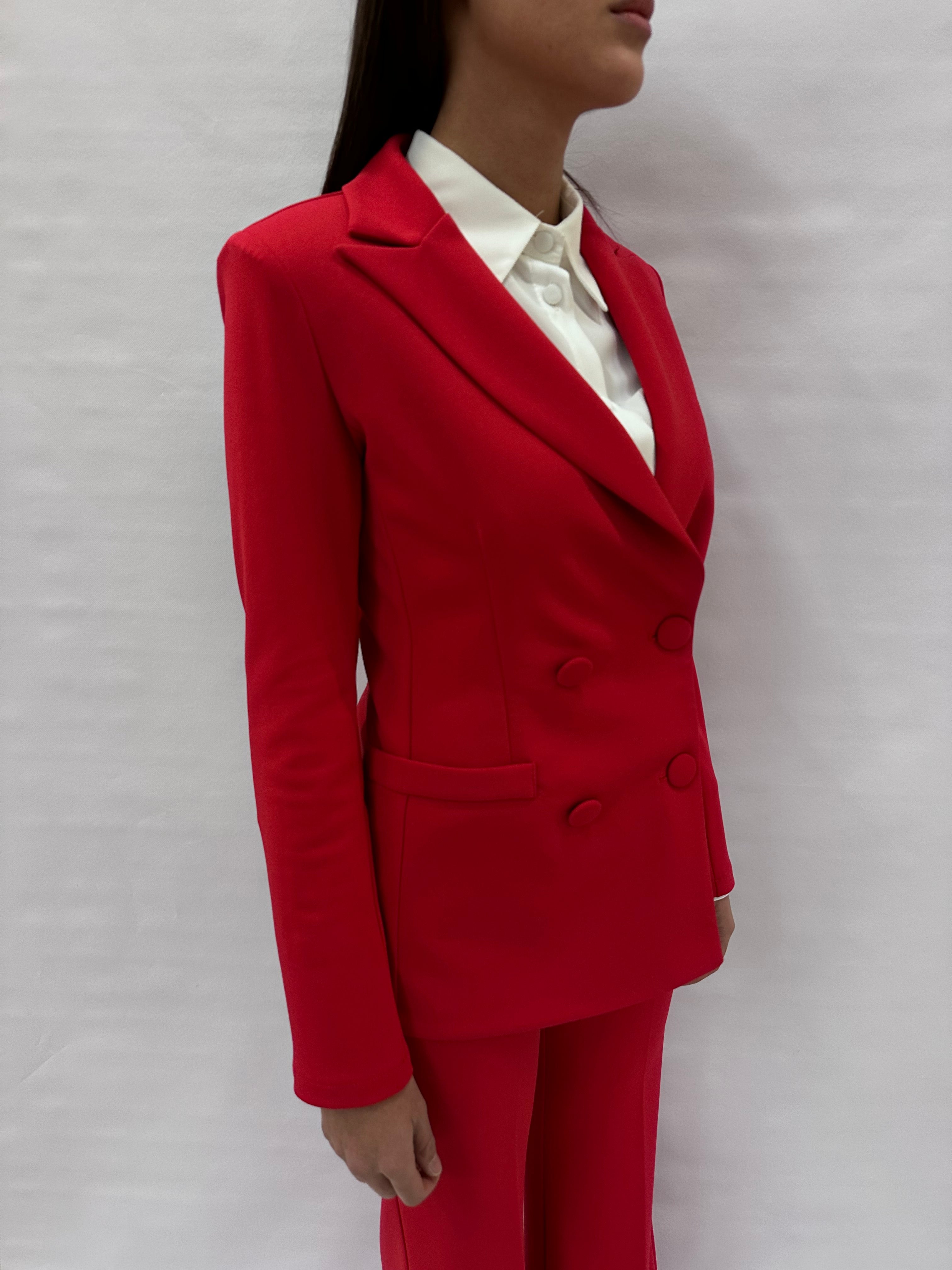 Giacca RINASCIMENTO in crêpe doppiopetto disponibile con pantalone coordinato - COD: CFC0125418003