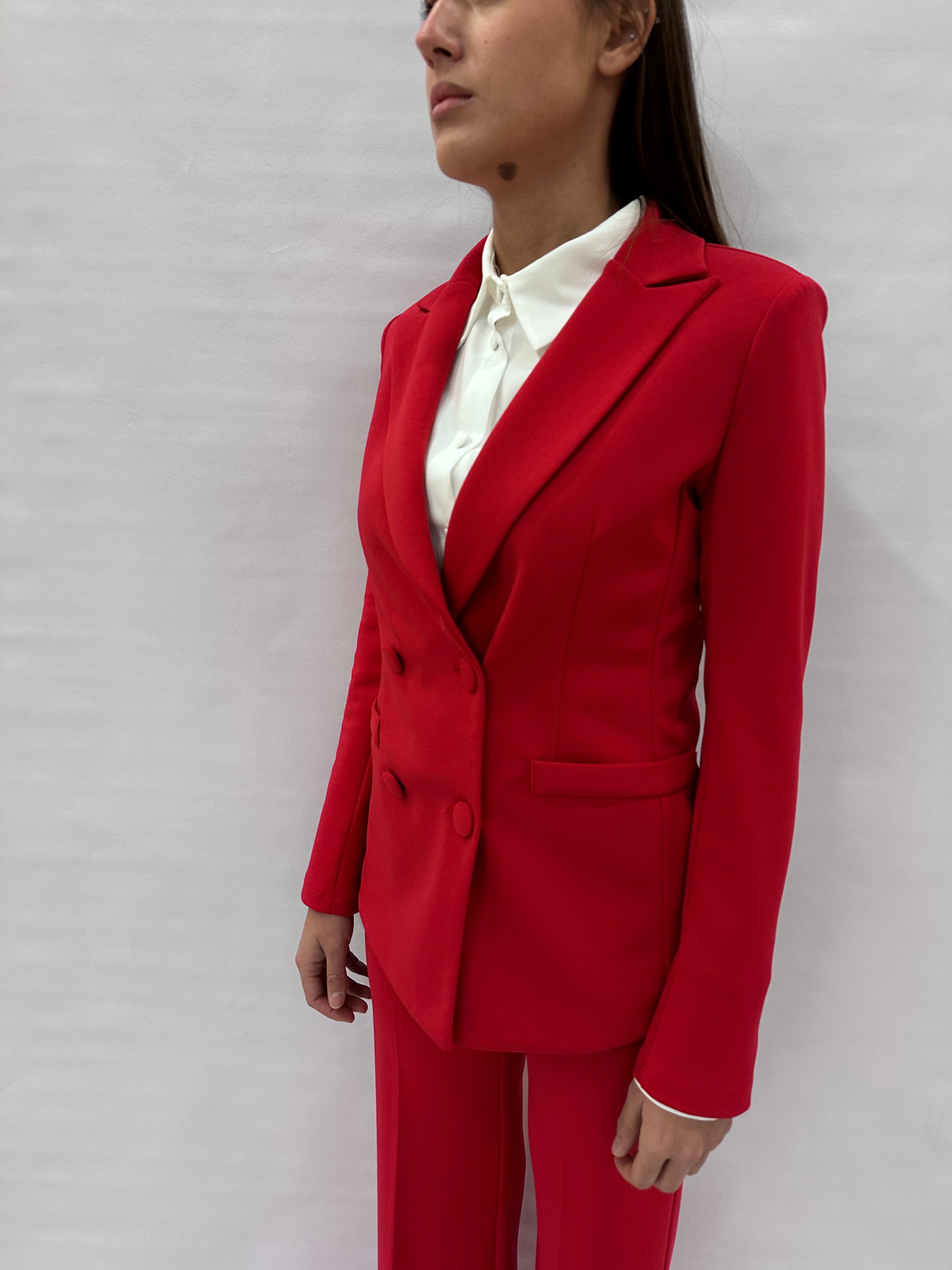 Giacca RINASCIMENTO in crêpe doppiopetto disponibile con pantalone coordinato - COD: CFC0125418003