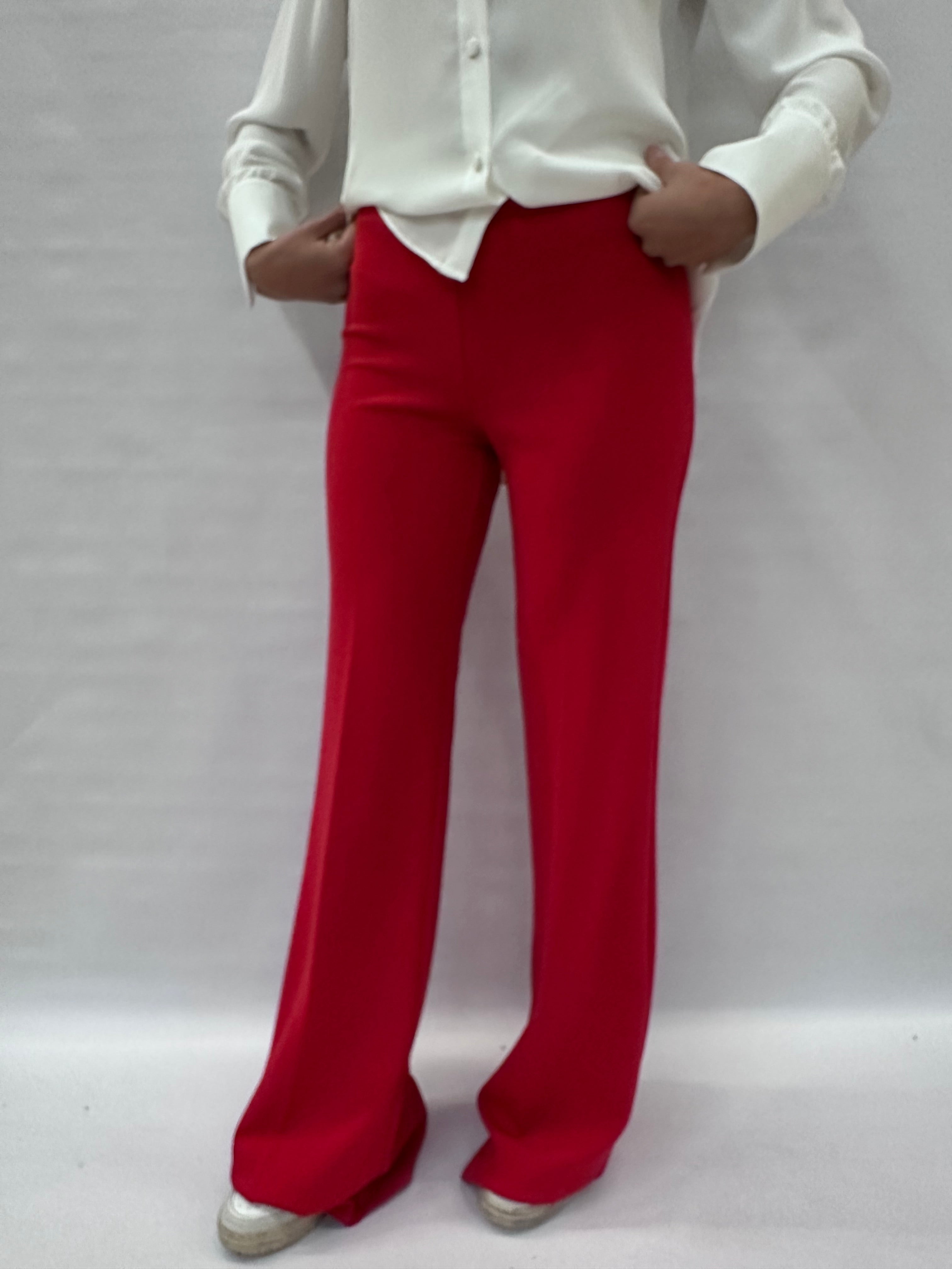Pantalone RINASCIMENTO in crêpe a palazzo disponibile anche con due giacche in coordinato COD: CFC0125424003