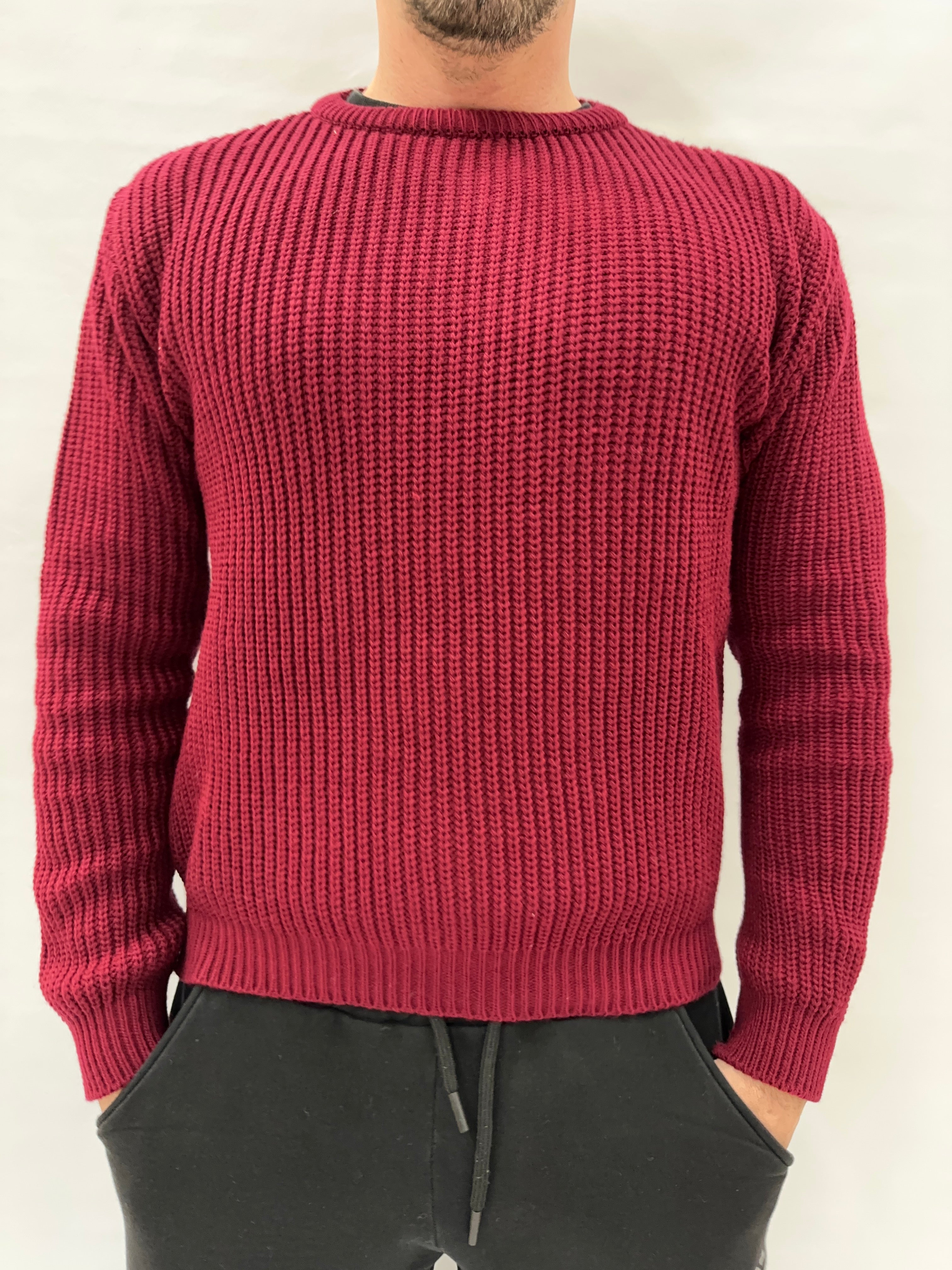 Maglione IMPERIAL girocollo, lavorato a ricami , Cod: M81416340