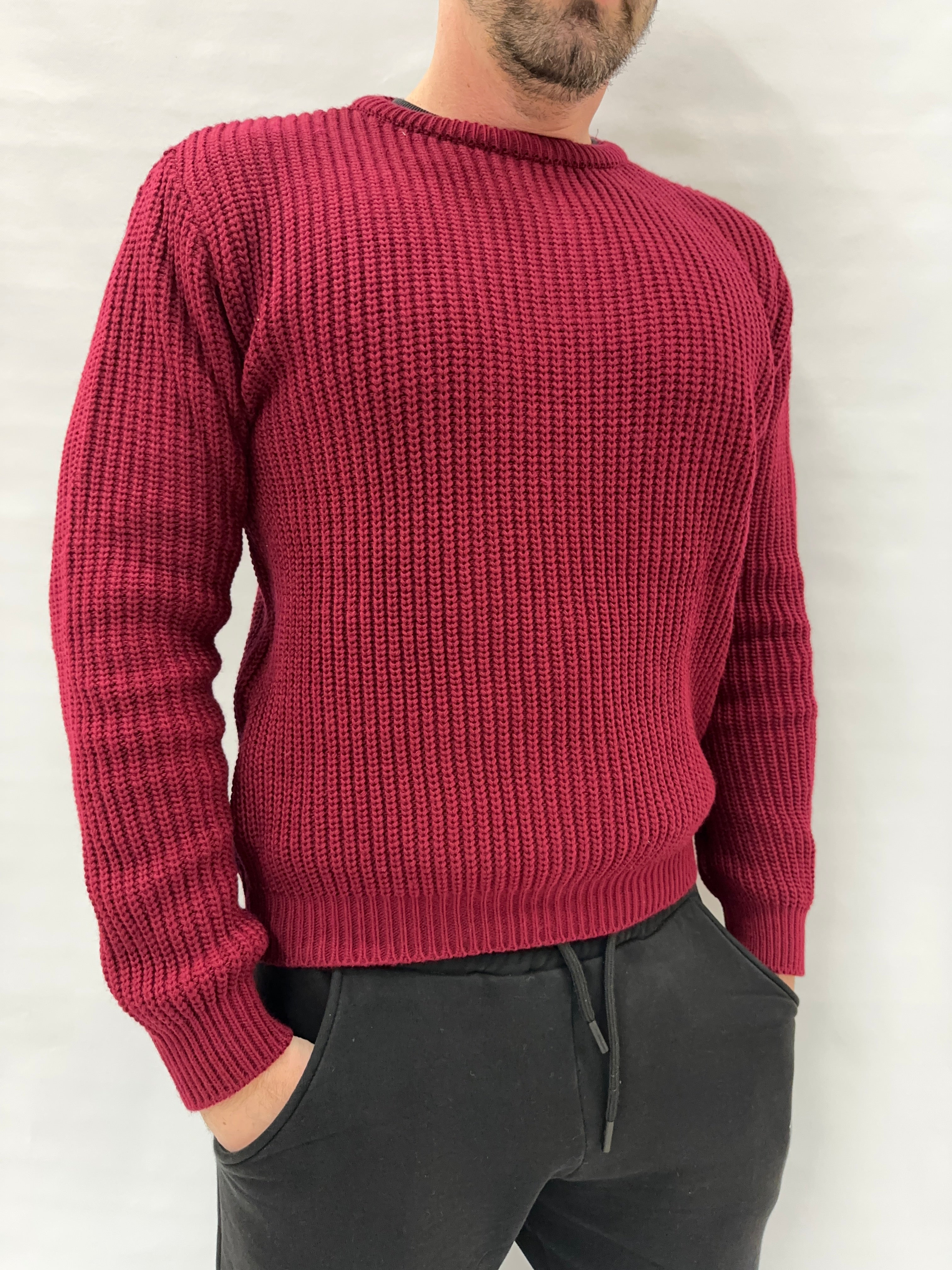 Maglione IMPERIAL girocollo, lavorato a ricami , Cod: M81416340
