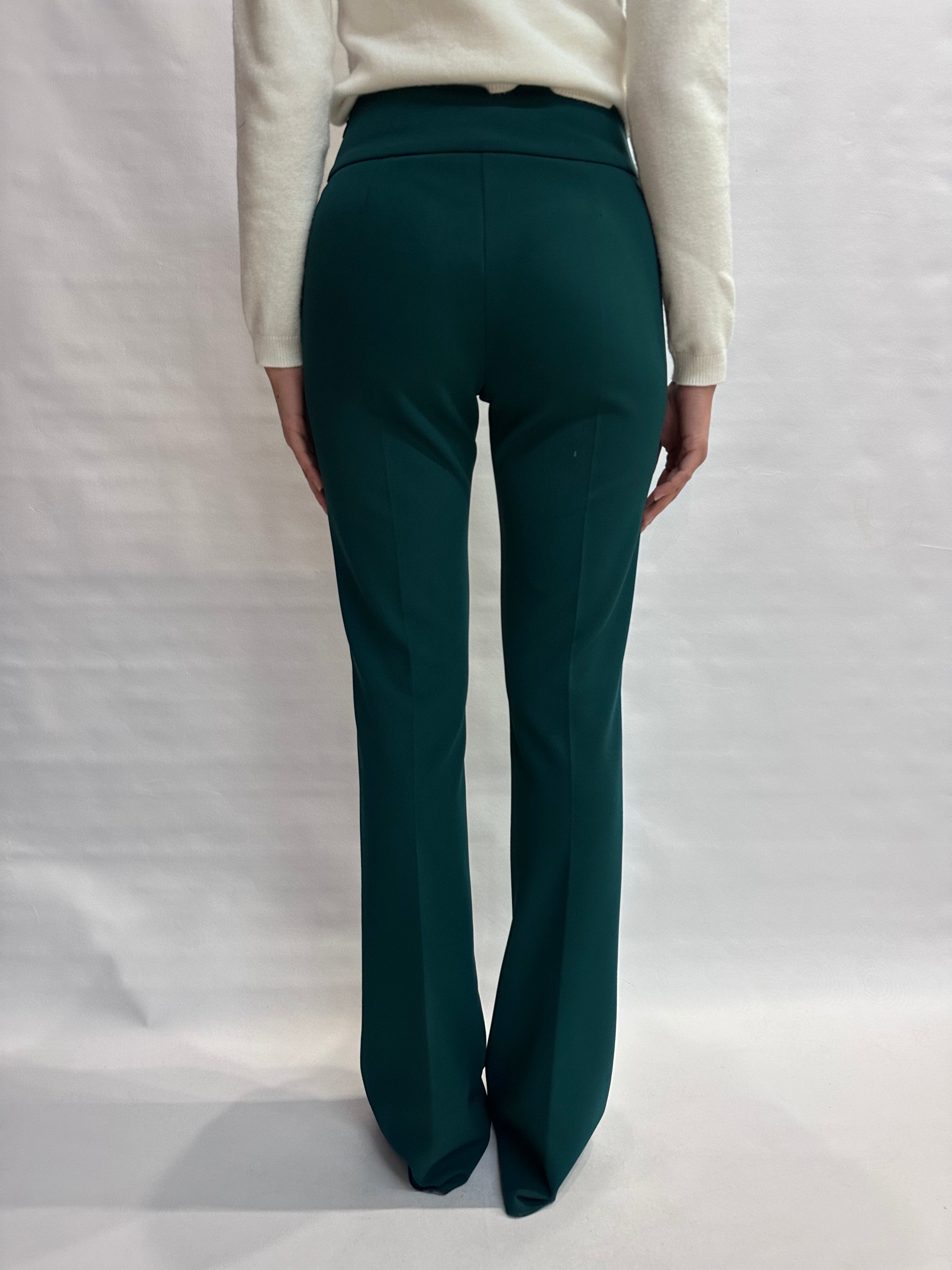 Pantalone RINASCIMENTO in crêpe a zampa disponibile anche con giacca in coordinato COD: CFC0125423003