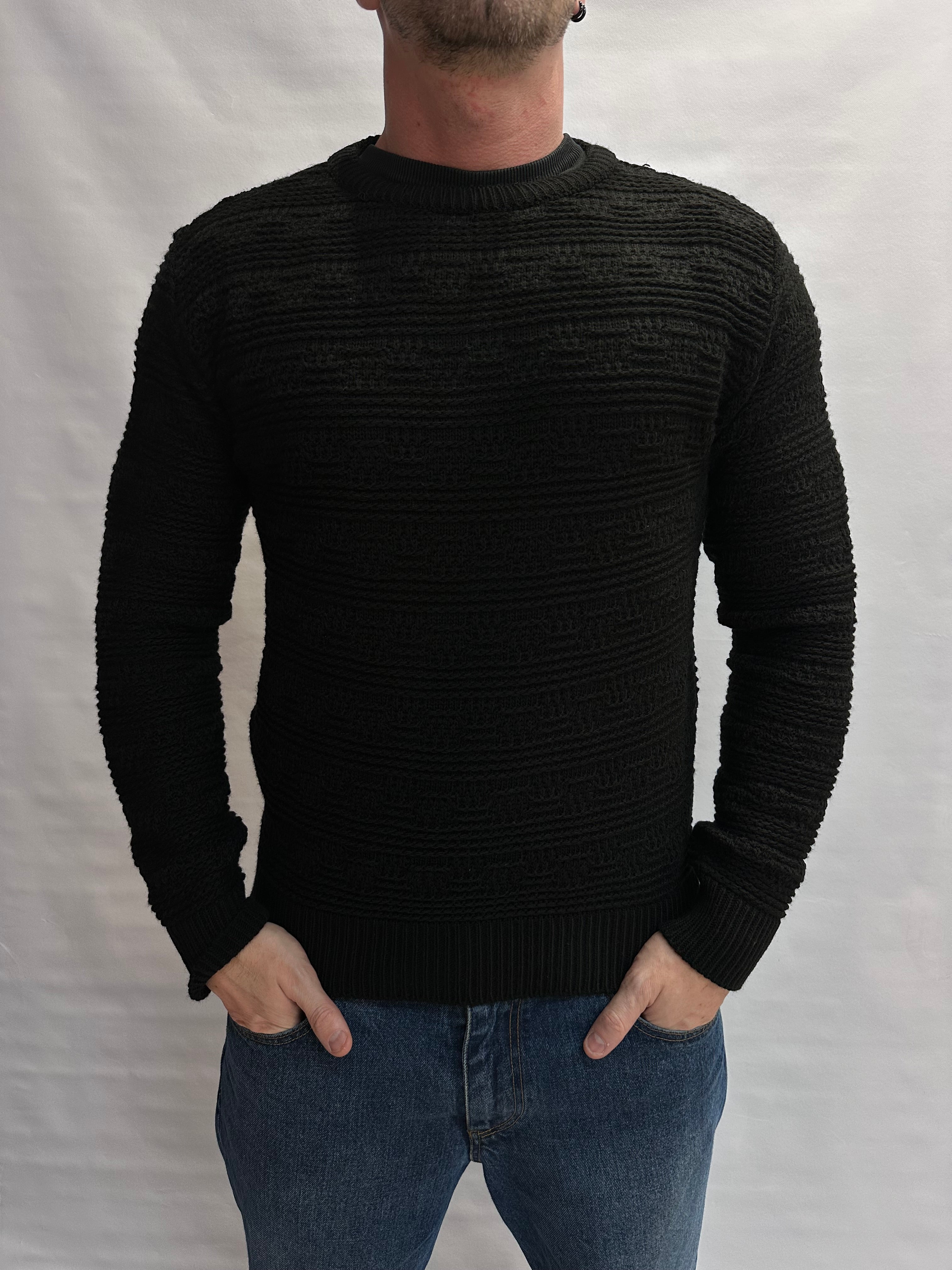 Maglione IMPERIAL girocollo, lavorato a ricami , Cod: M81416383