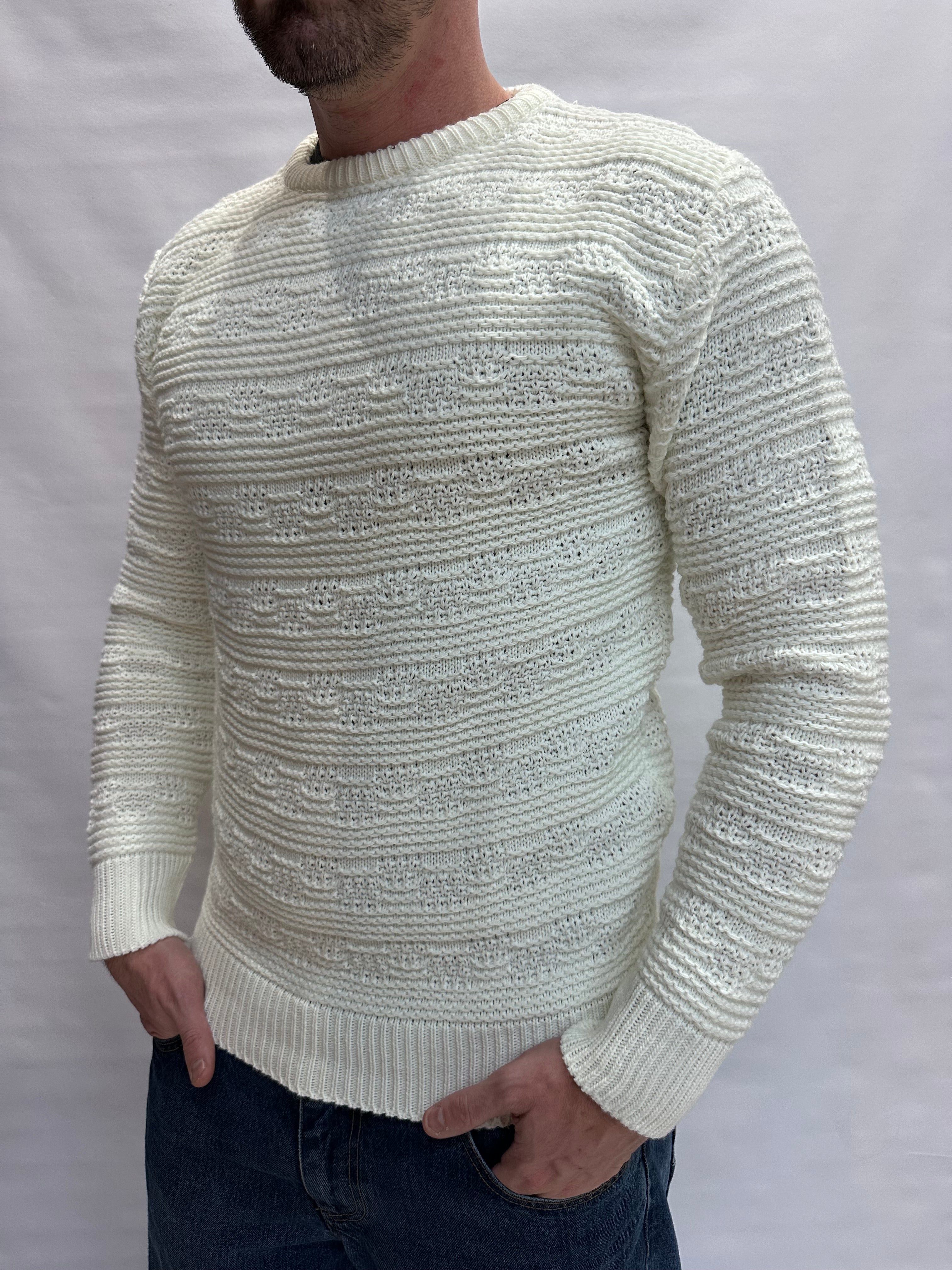 Maglione IMPERIAL girocollo, lavorato a ricami , Cod: M81416383
