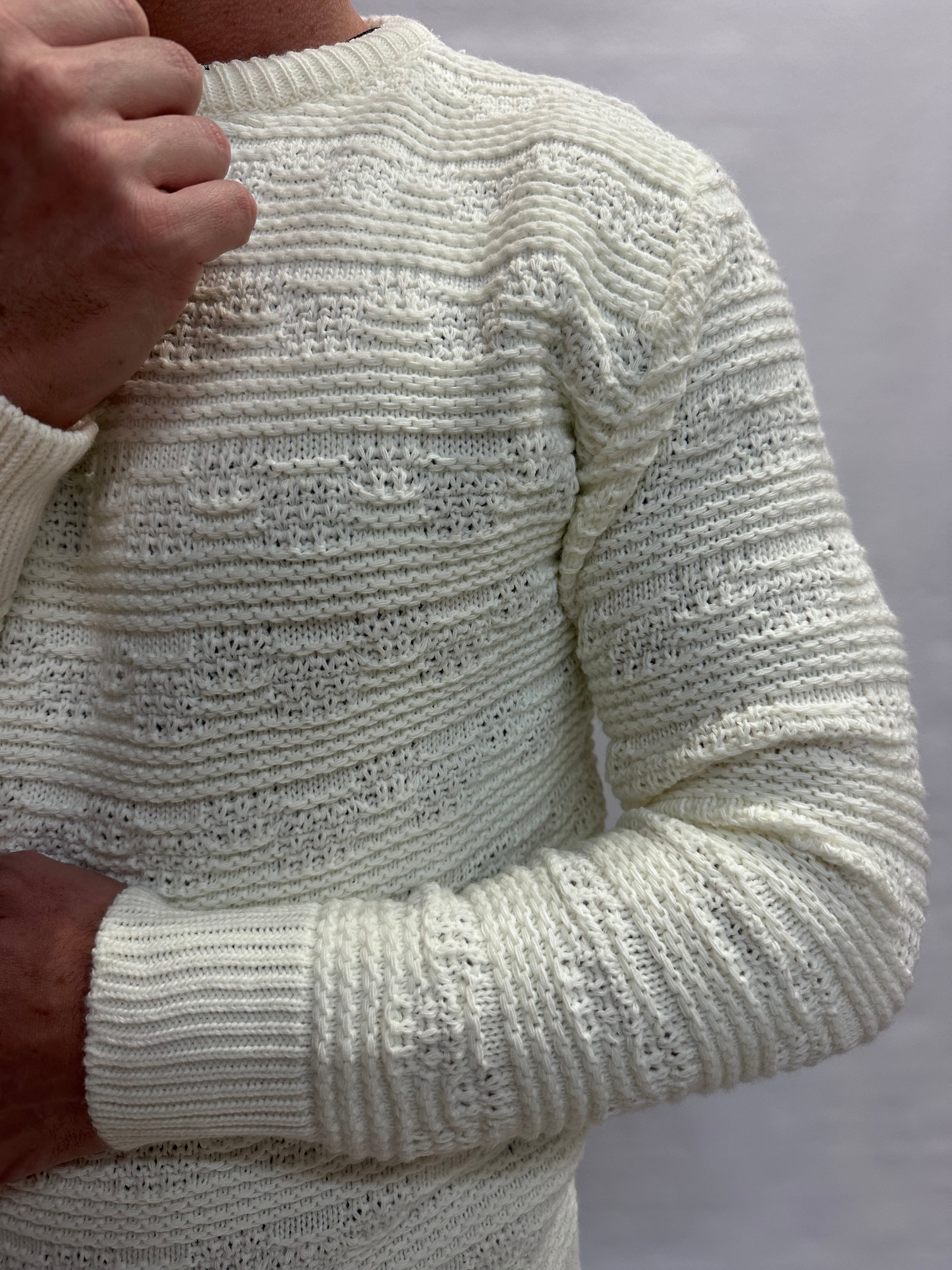 Maglione IMPERIAL girocollo, lavorato a ricami , Cod: M81416383