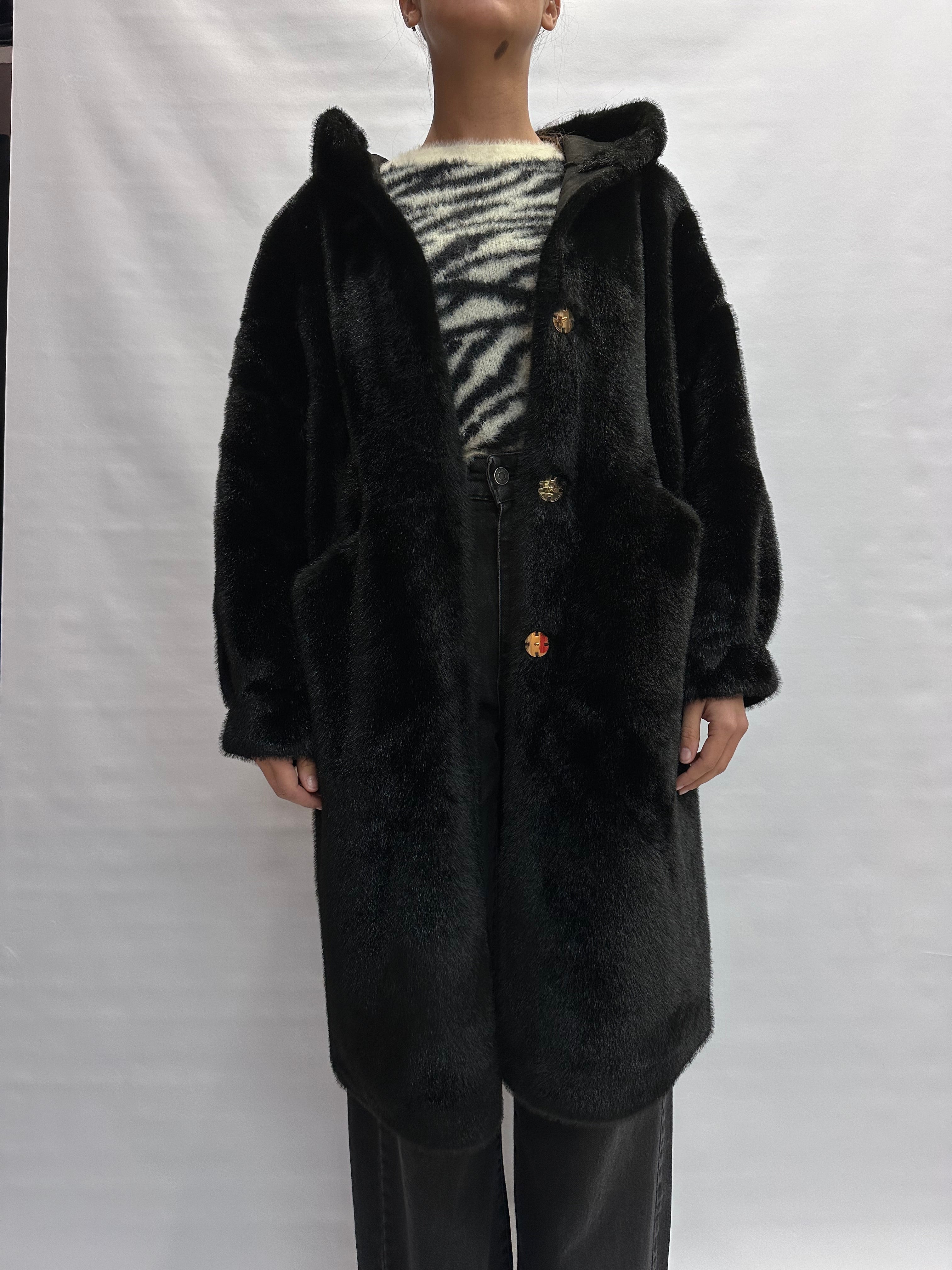 Cappotto RINASCIMENTO stile pelliccia ecologica lunga - COD: CFC0122225003