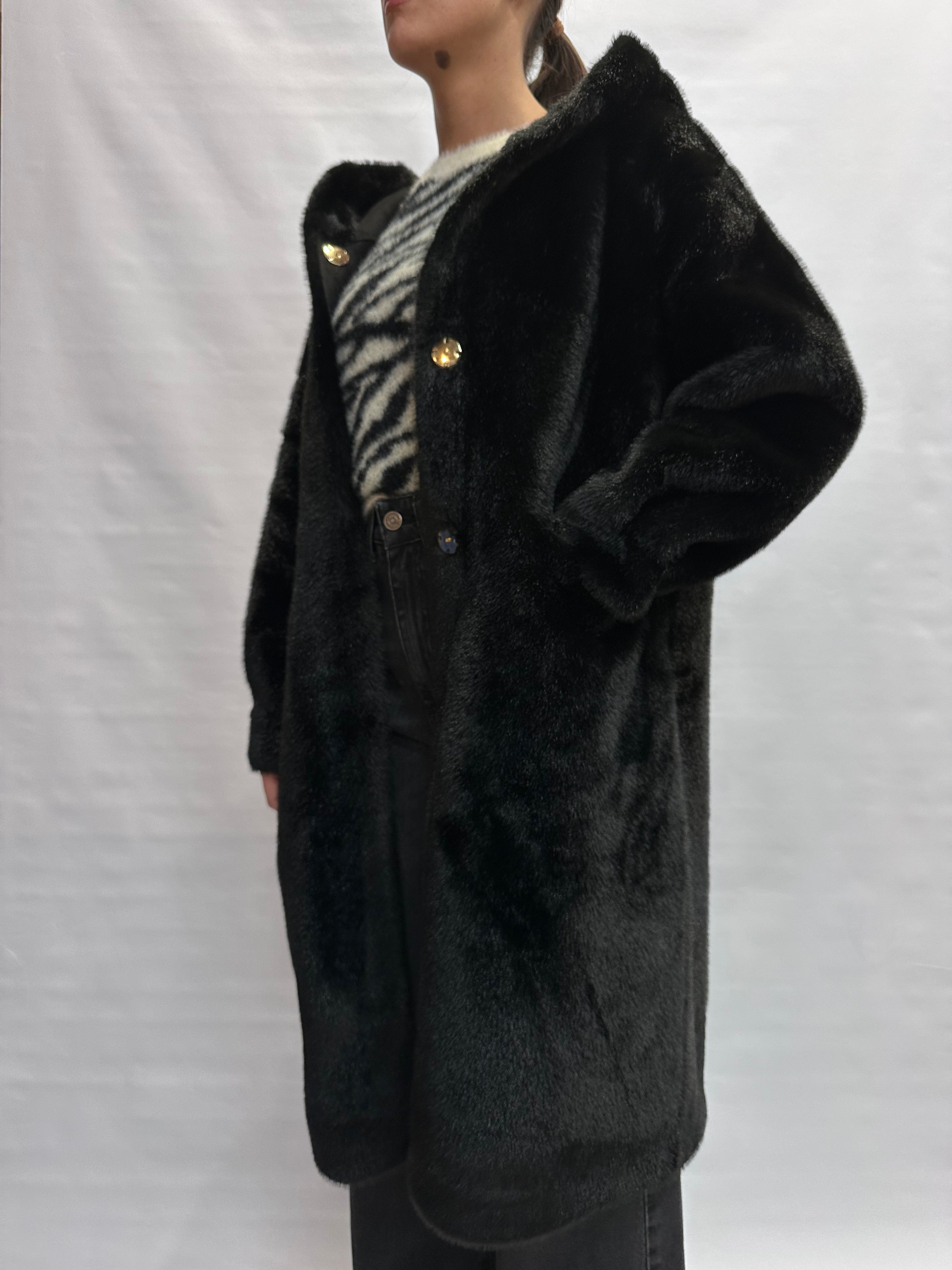 Cappotto RINASCIMENTO stile pelliccia ecologica lunga - COD: CFC0122225003