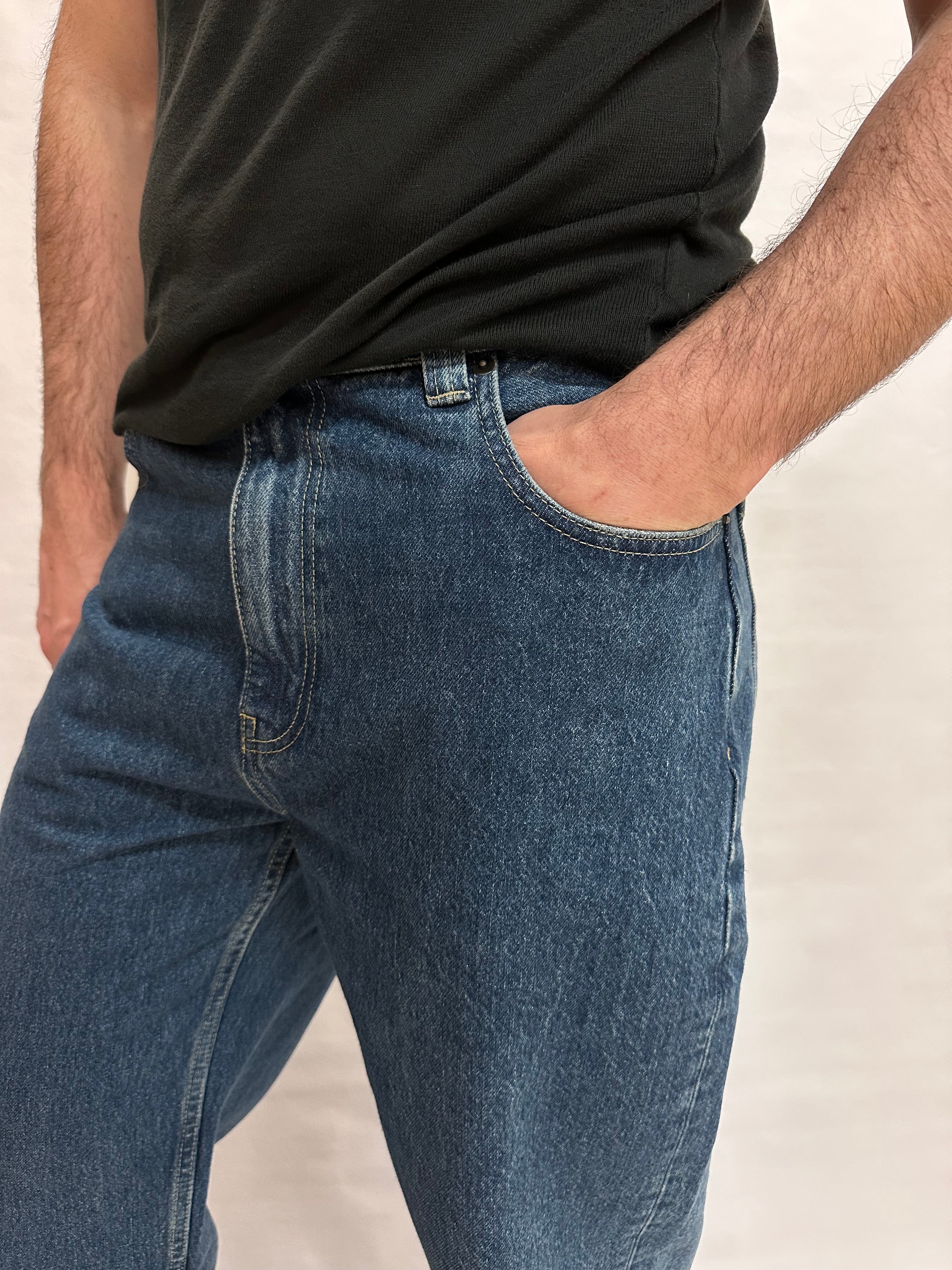 Jeans IMPERIAL modello wide "relaxed fit" color Blu Denim - COD: P86014006