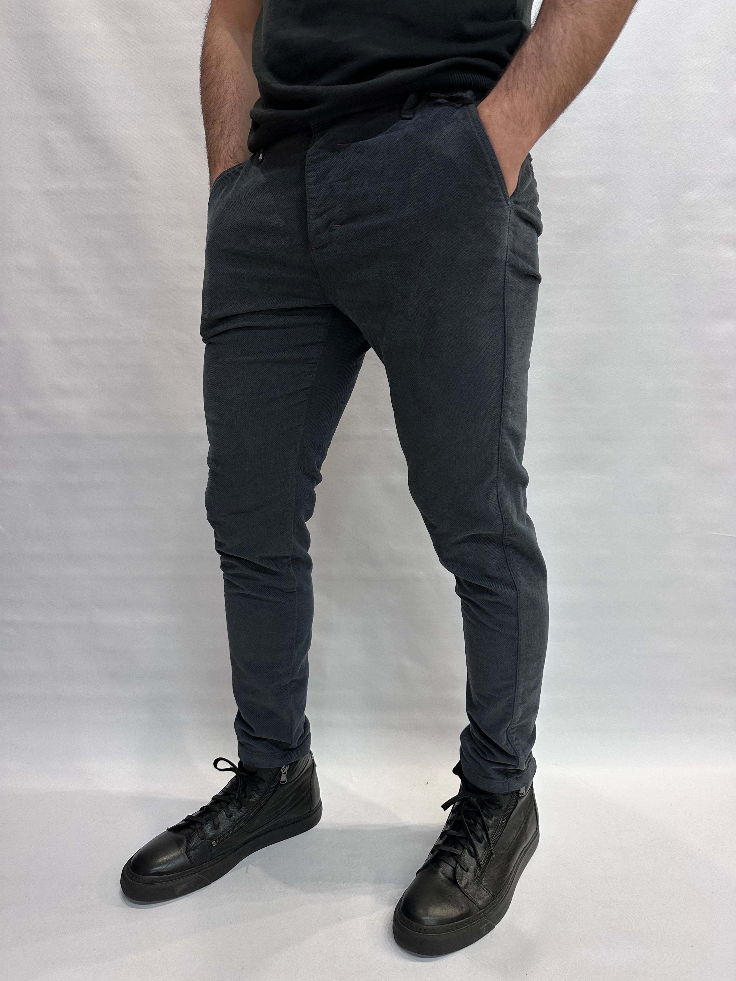 Pantalone BERNA modello chino in velluto armaturato - COD: 246101441