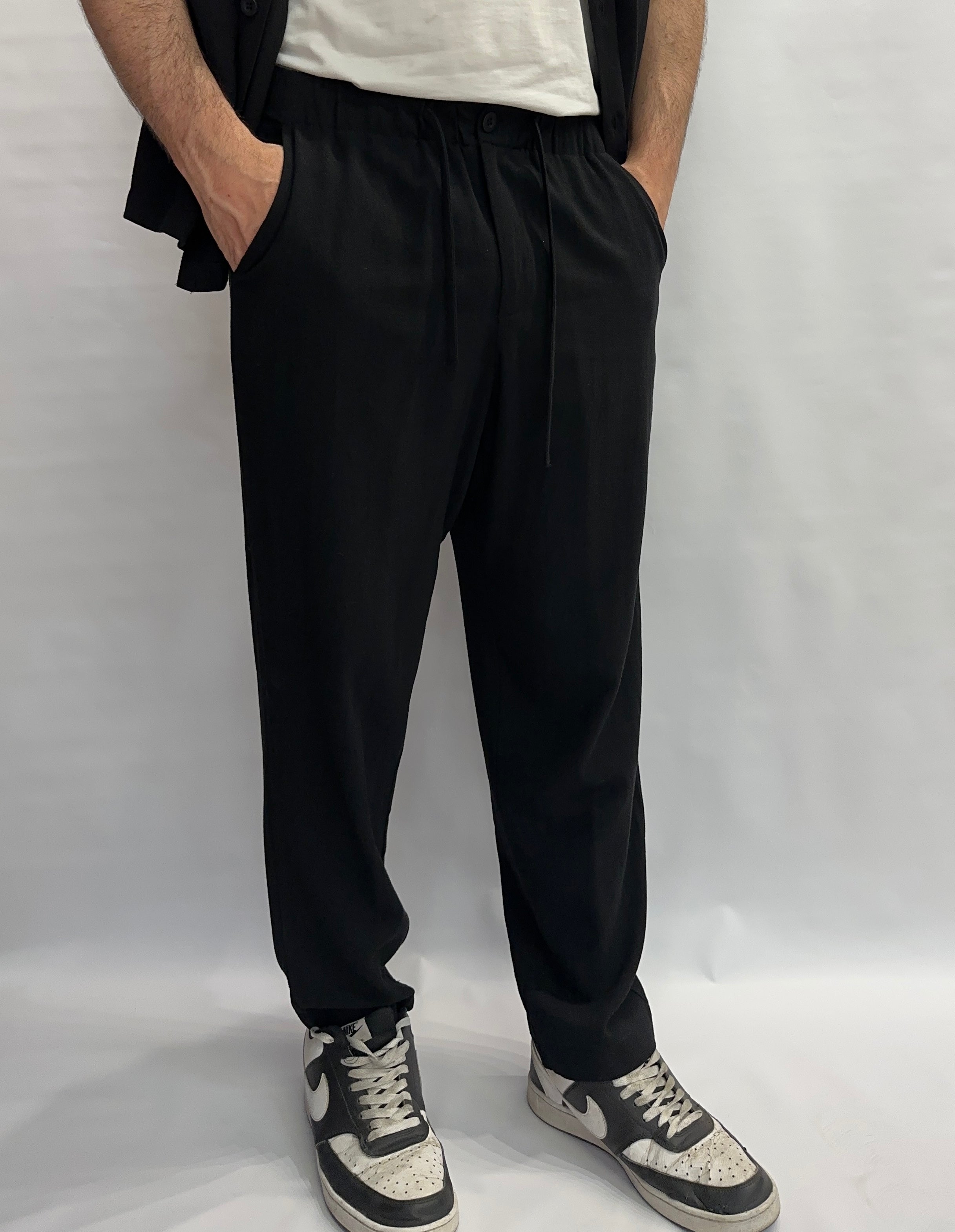 Pantalone IMPERIAL morbido di gamba, con coulisse in vita, disponibile anche con camicia in coordinato - COD: P89793XY13