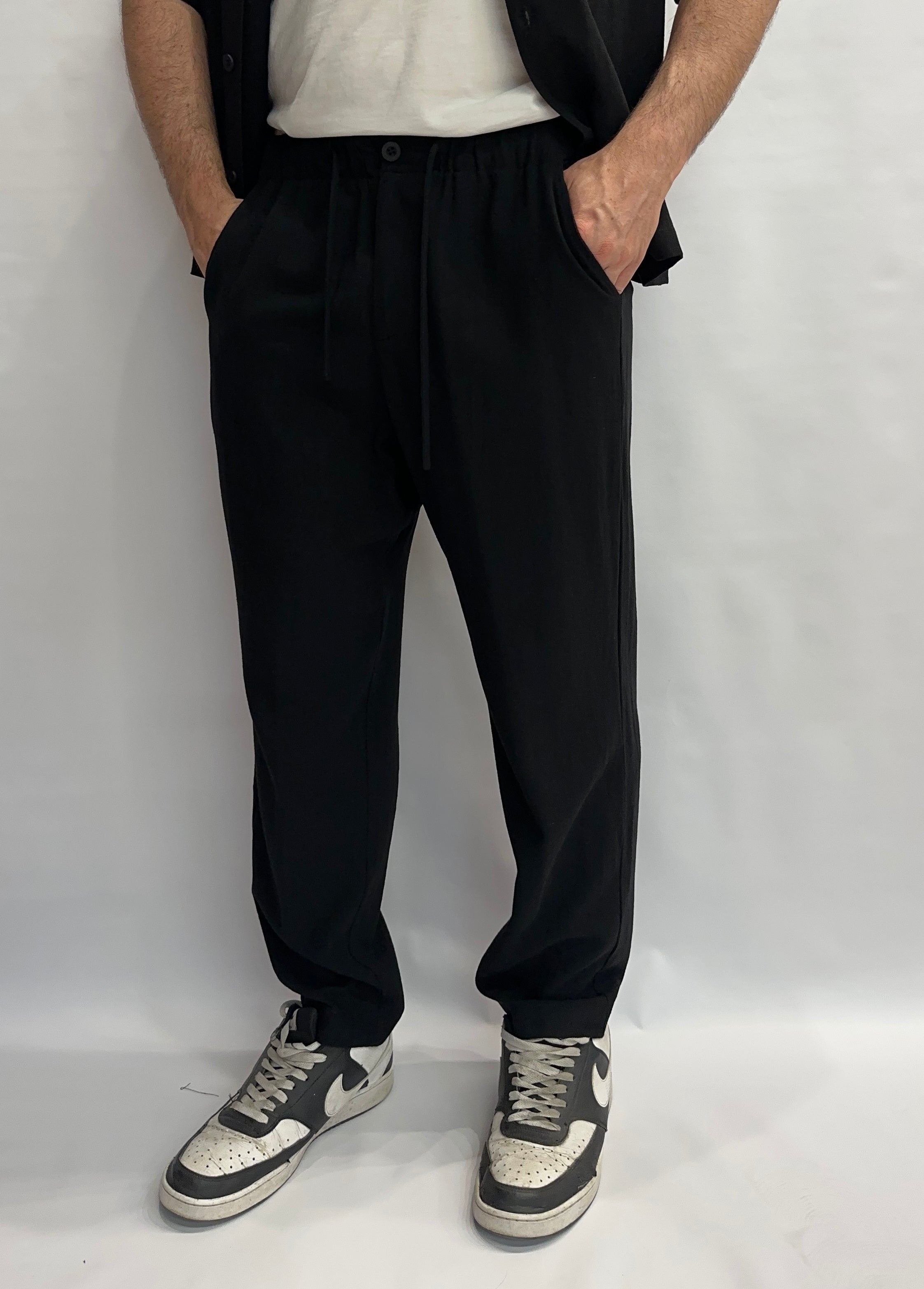 Pantalone IMPERIAL morbido di gamba, con coulisse in vita, disponibile anche con camicia in coordinato - COD: P89793XY13