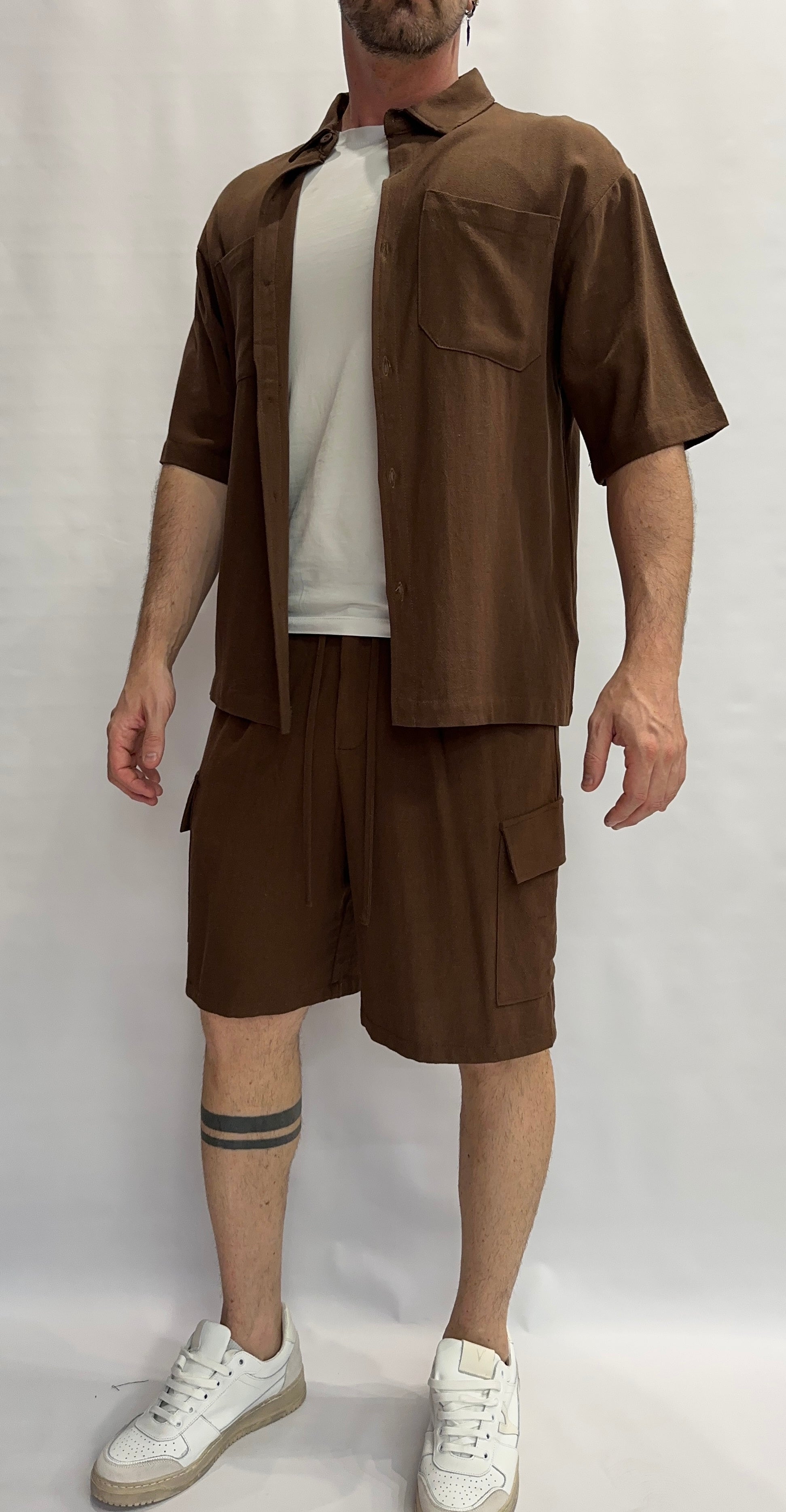 Bermuda IMPERIAL morbido di gamba, con coulisse in vita, disponibile anche con camicia in coordinato - COD: D89793XY14