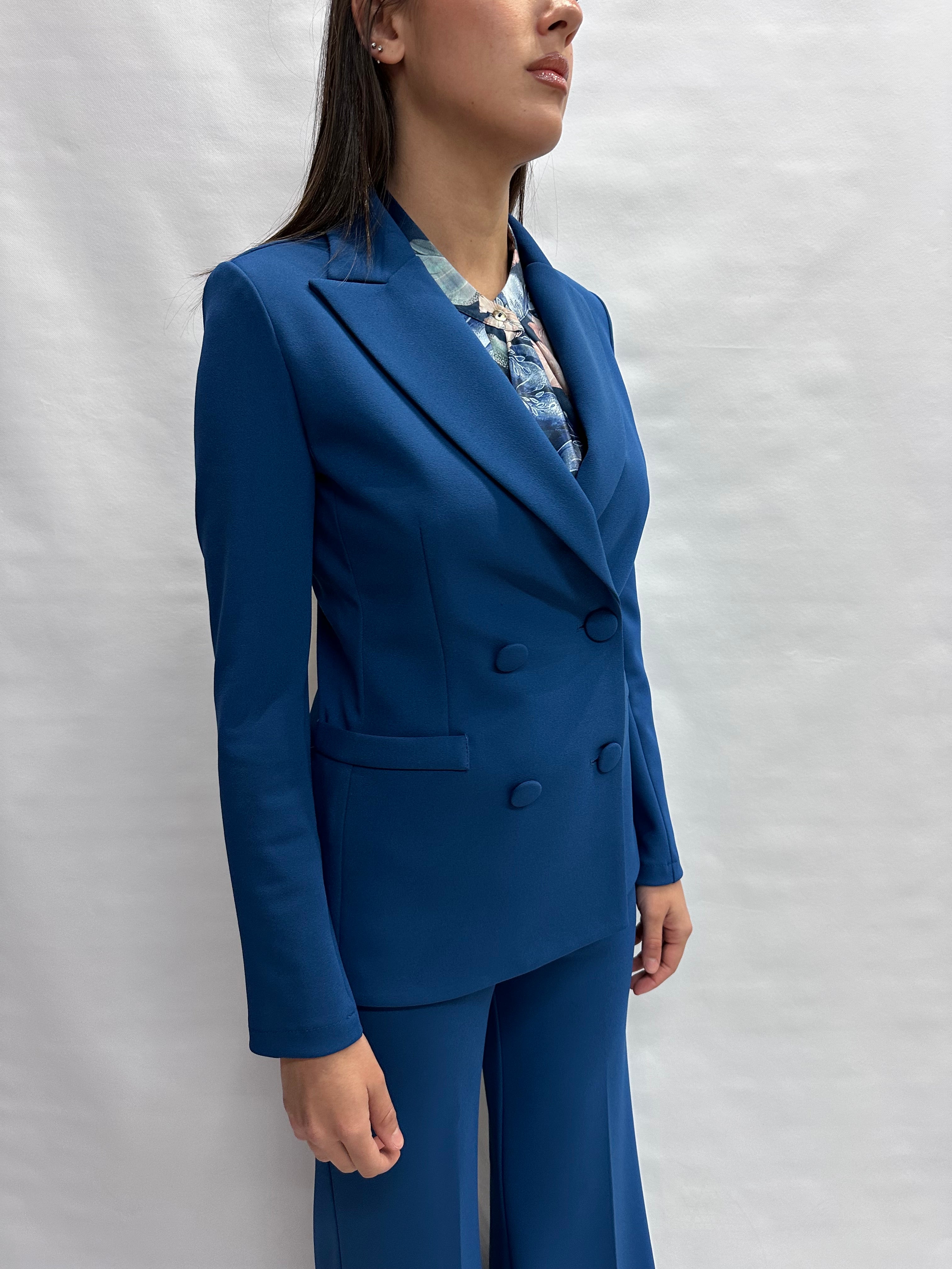 Giacca RINASCIMENTO in crêpe doppiopetto disponibile con 3 pantaloni in coordinato - COD: CFC0128295003