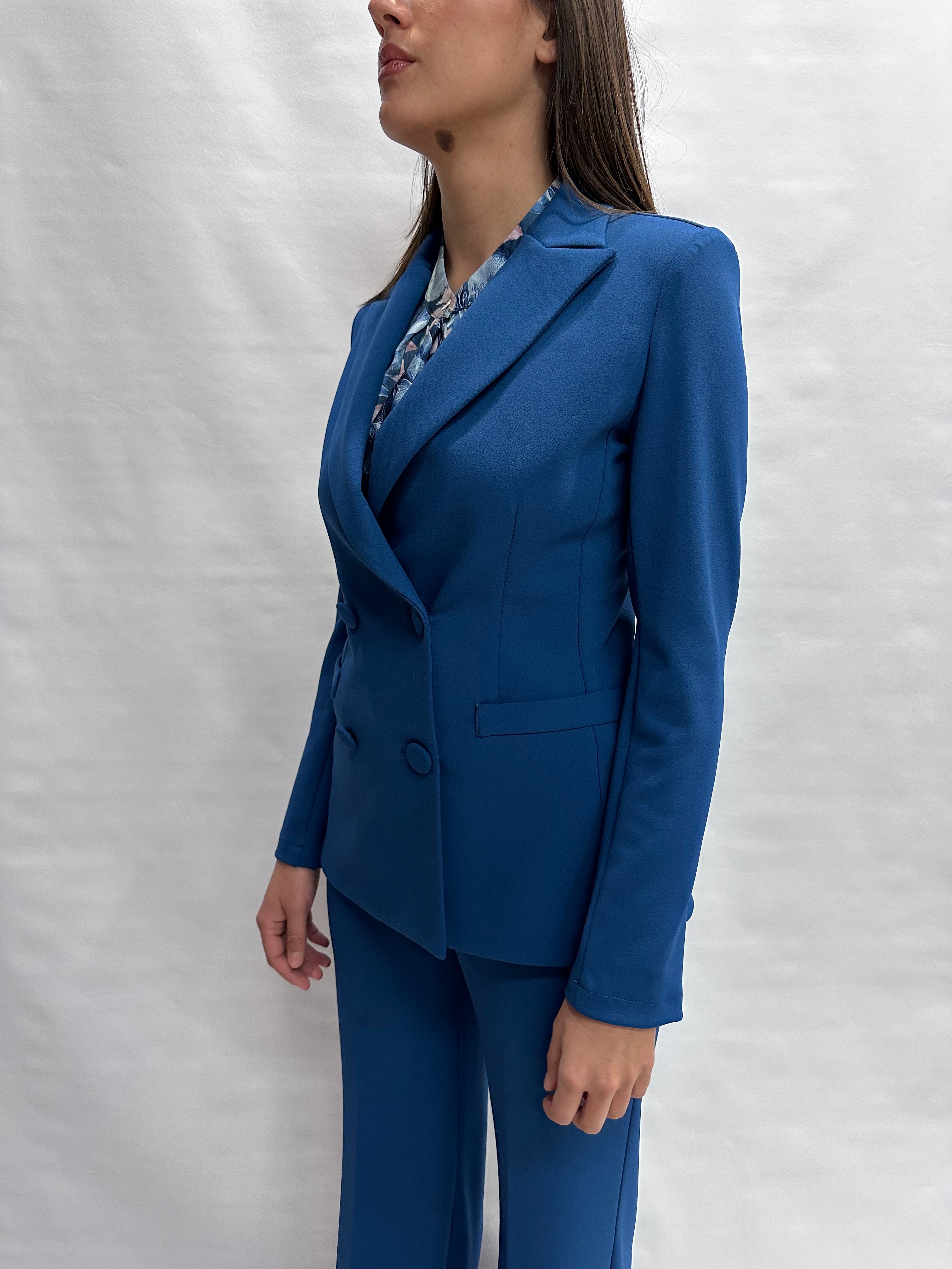 Giacca RINASCIMENTO in crêpe doppiopetto disponibile con 3 pantaloni in coordinato - COD: CFC0128295003