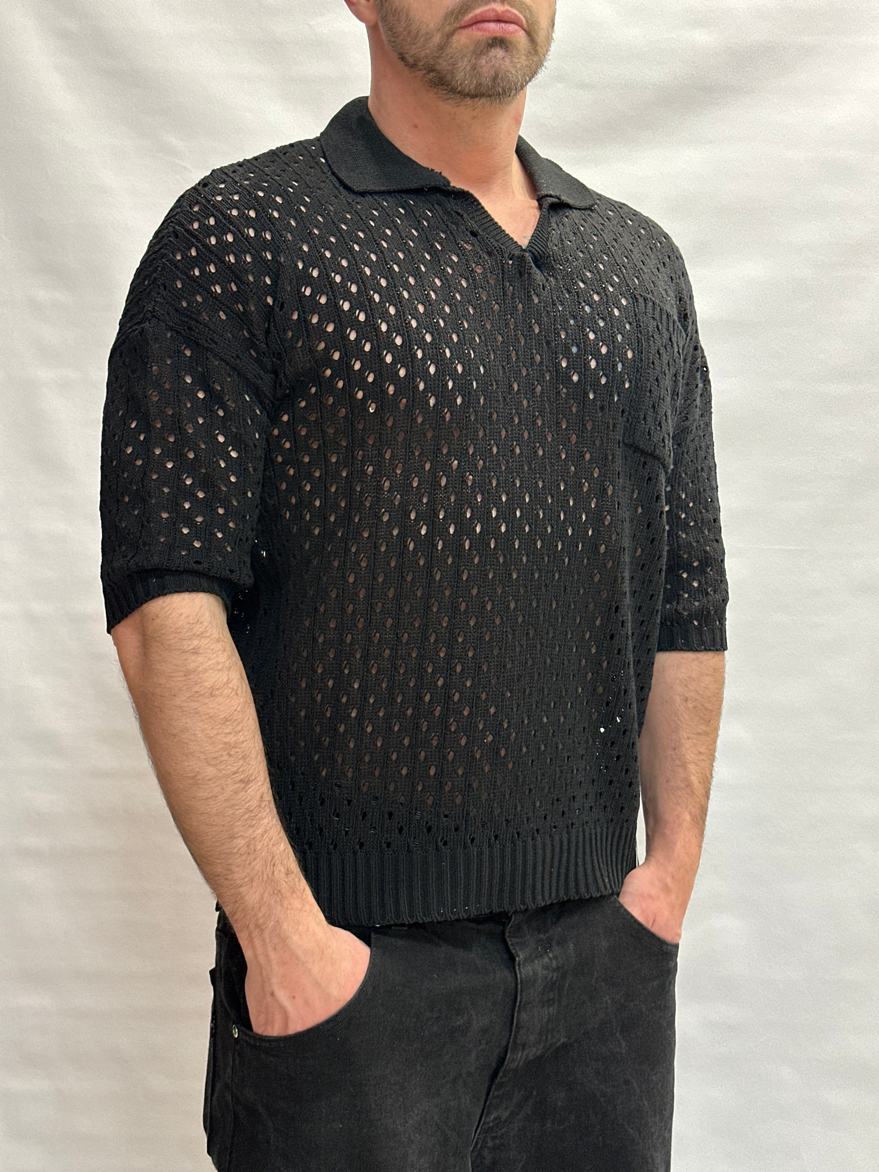 Polo BL11 in Cotone traforata - Cod: 03LD12800001