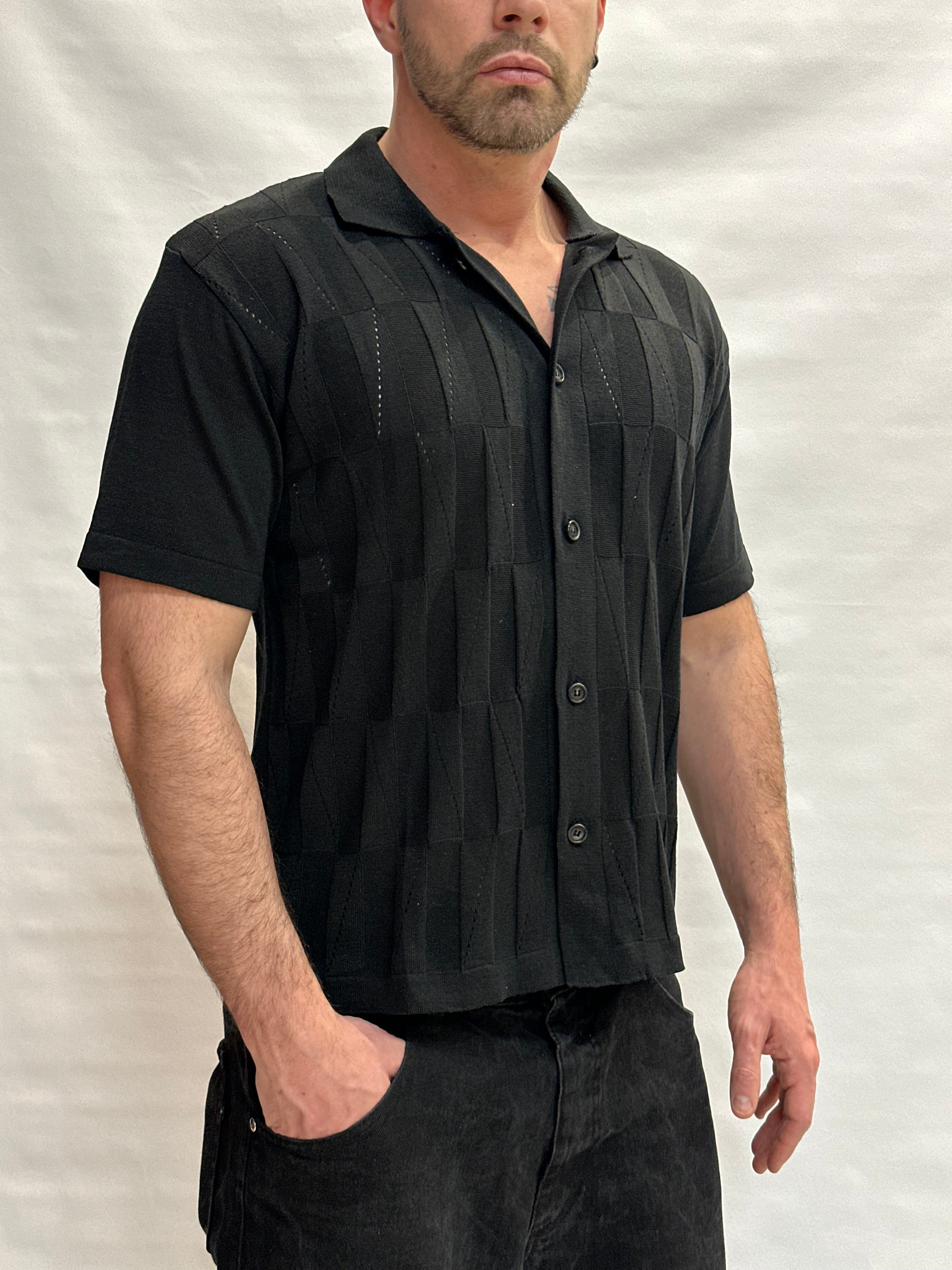 Camicia in maglia BL11 in Cotone leggermente traforata - Cod: 03LD14020001