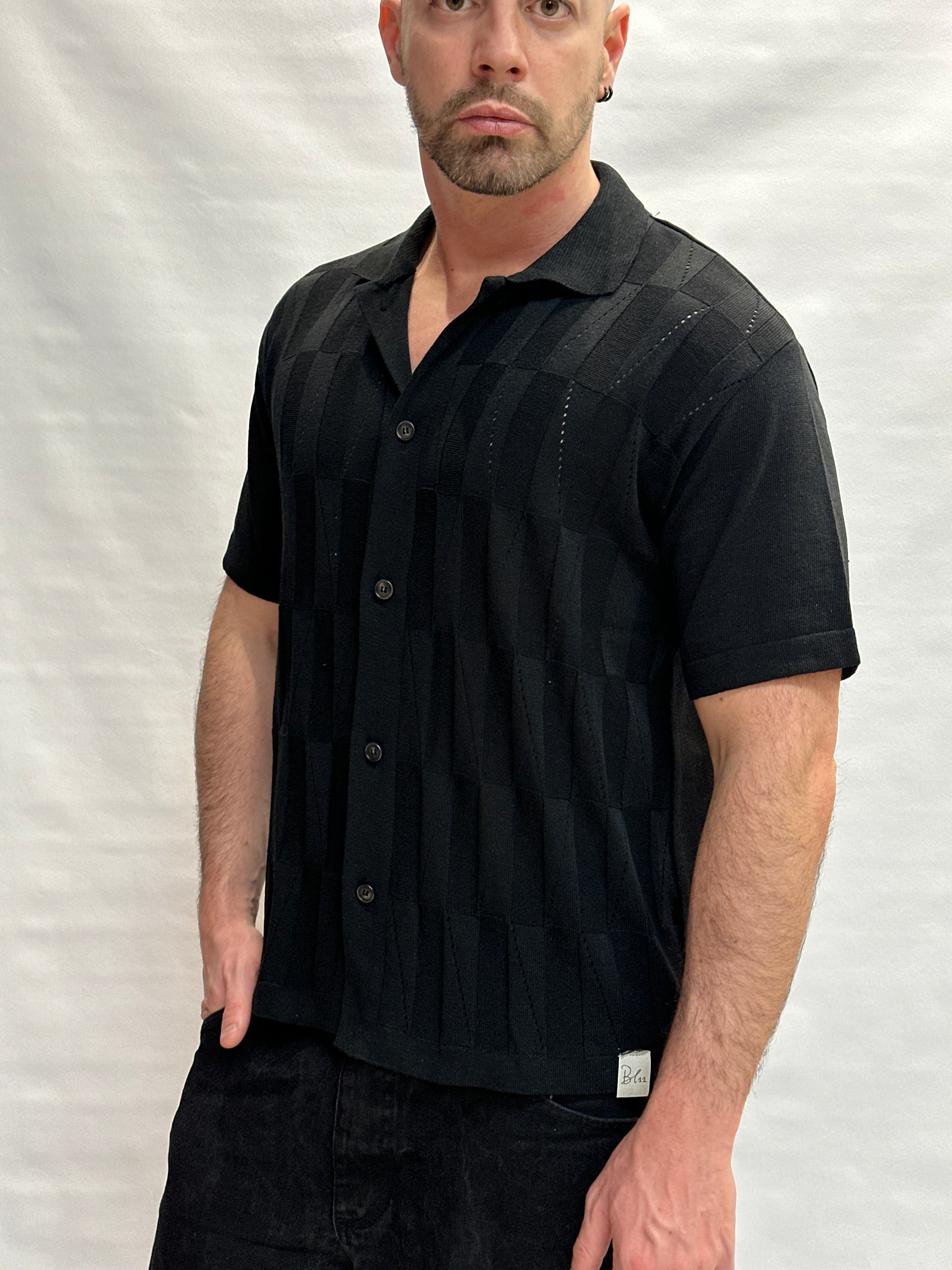 Camicia in maglia BL11 in Cotone leggermente traforata - Cod: 03LD14020001