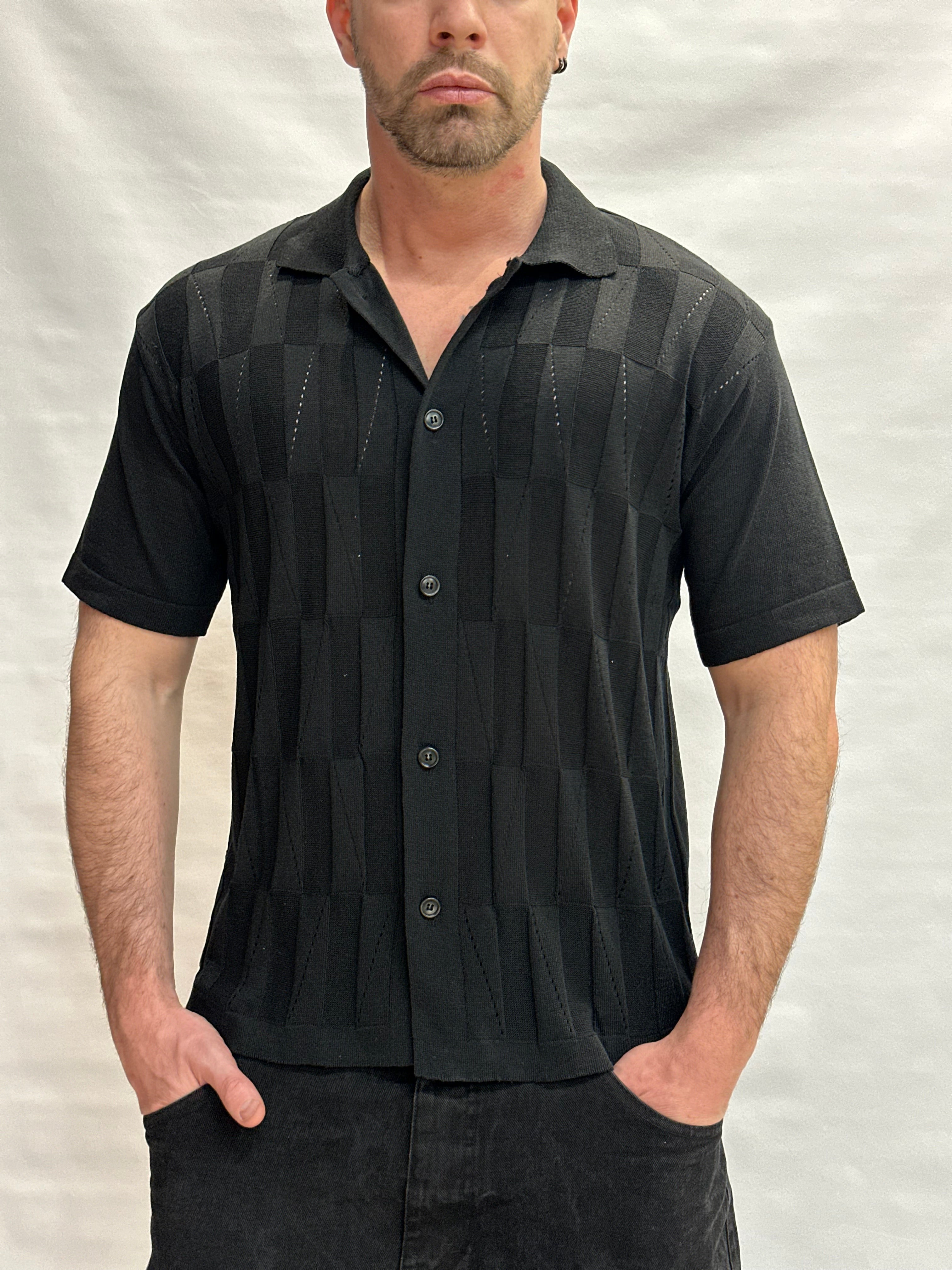 Camicia in maglia BL11 in Cotone leggermente traforata - Cod: 03LD14020001