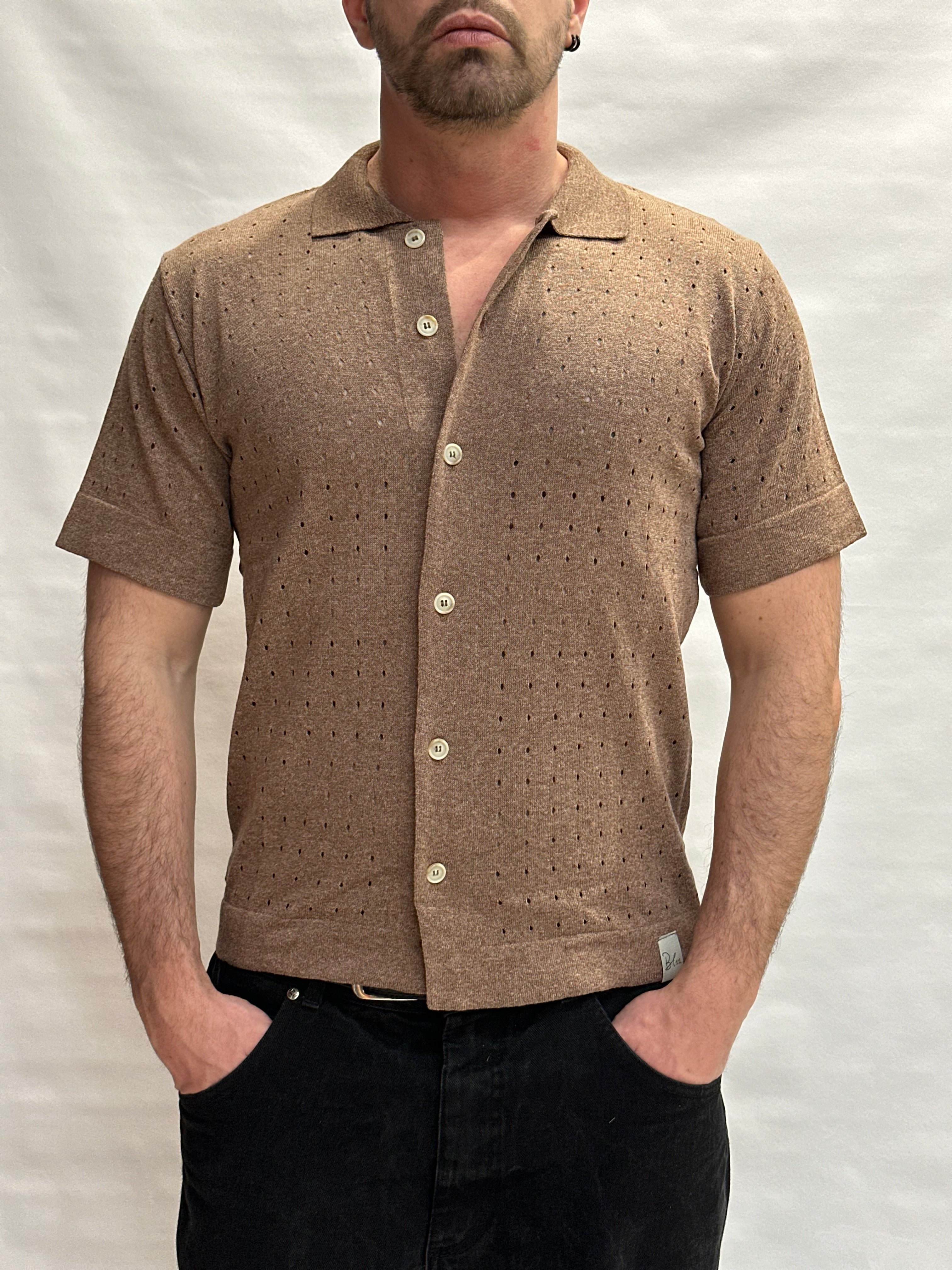 Camicia in maglia BL11 IN Cotone traforata - Cod: 03LD129756