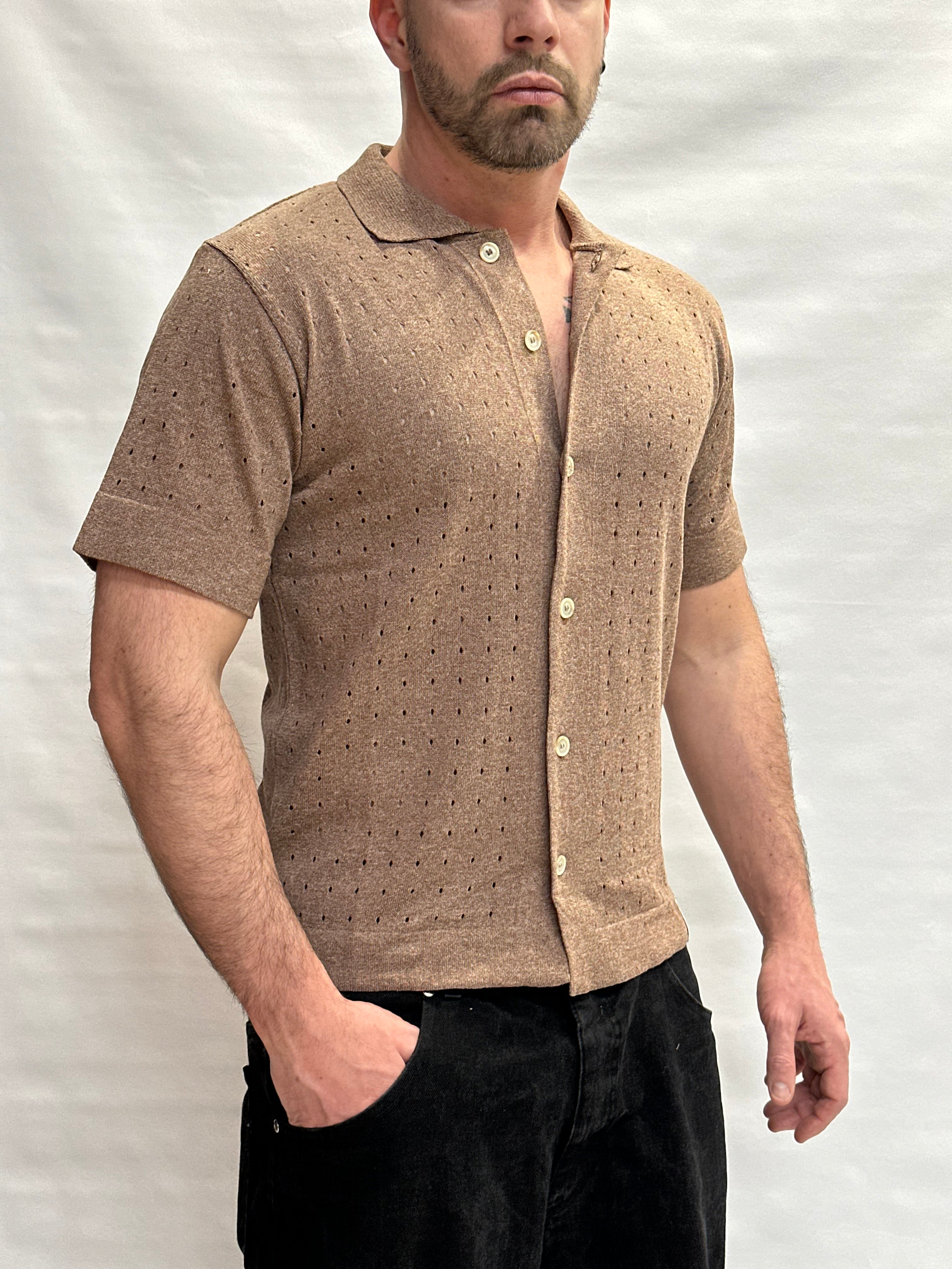 Camicia in maglia BL11 IN Cotone traforata - Cod: 03LD129756