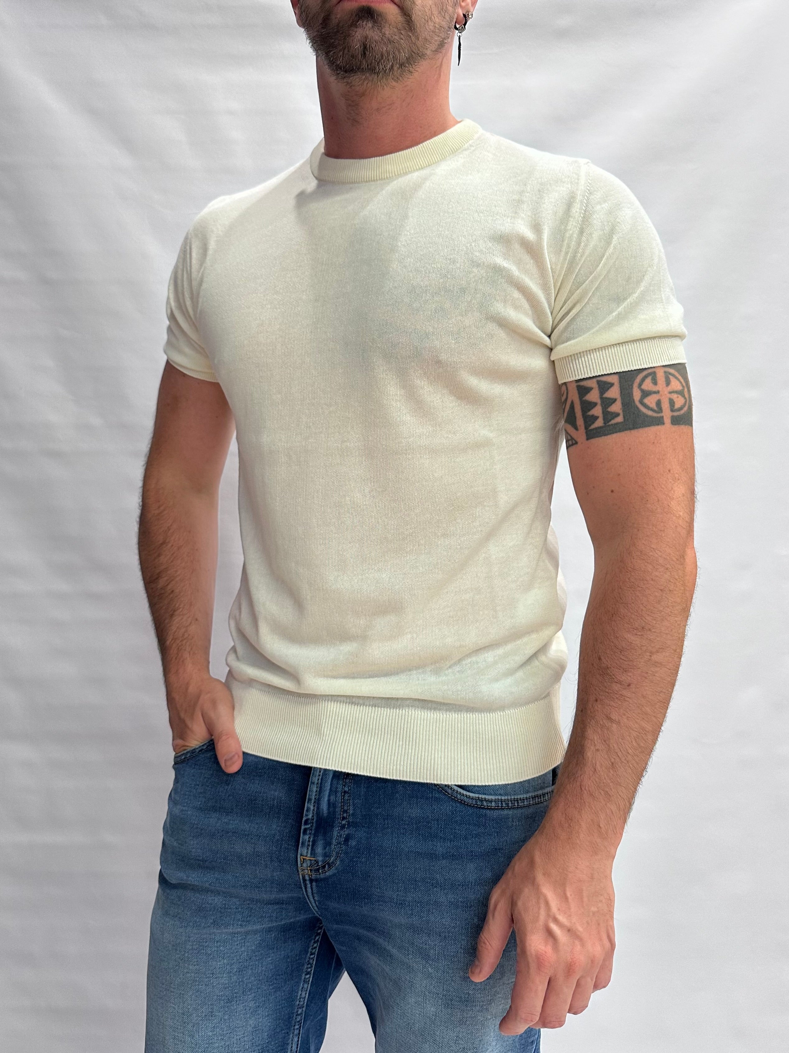 T Shirt in maglia XAGON MAN in Cotone leggero, manica corta - Cod: QHANS1