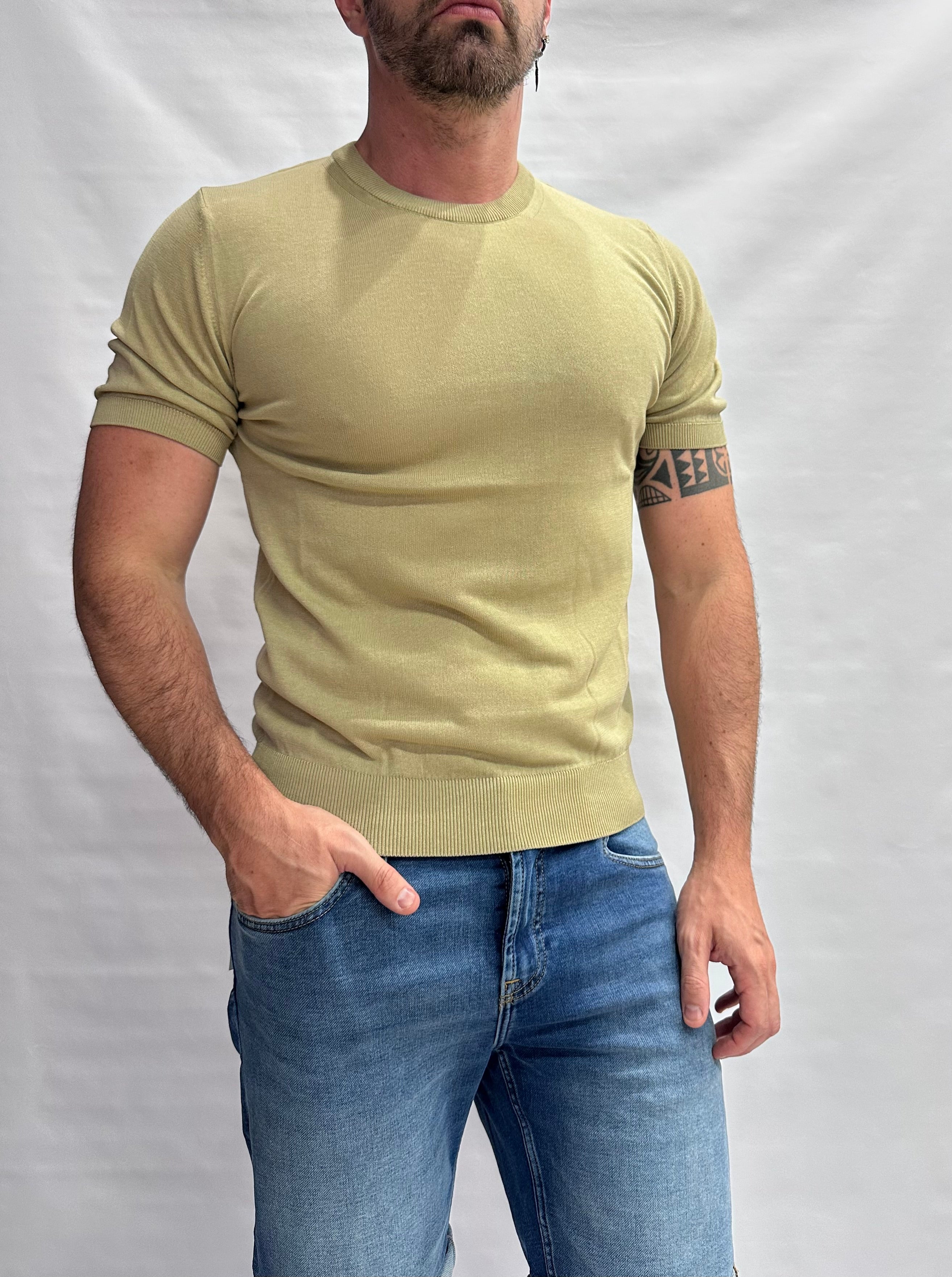T Shirt in maglia XAGON MAN in Cotone leggero, manica corta - Cod: QHANS1