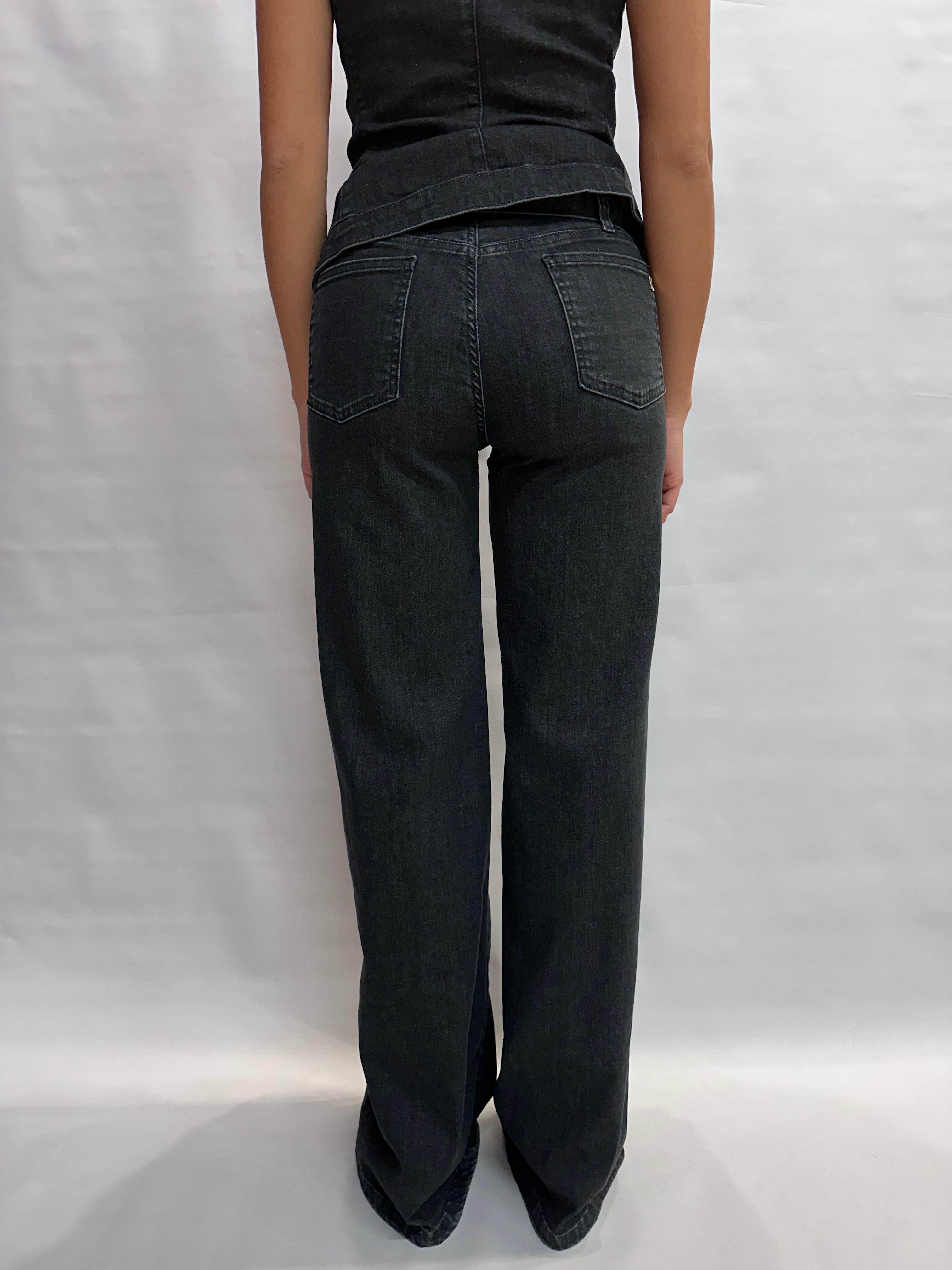 Jeans RINASCIMENTO gamba ampia disponibile anche con gilet in coordinato- COD: CFC0127955003