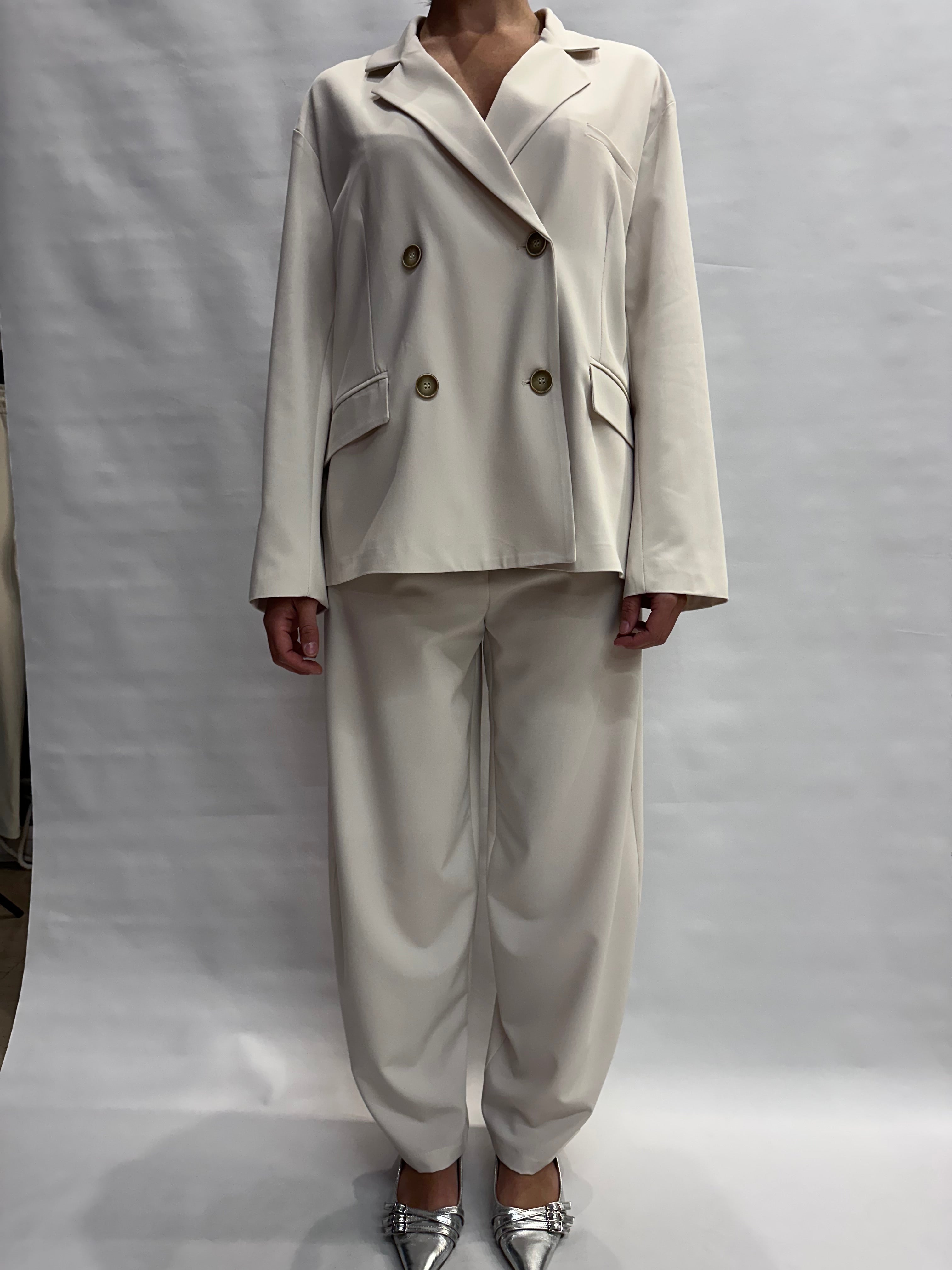 Coordinato TENSIONE IN con pantalone a palazzo e giacca doppiopetto, COD: 26B3865 e 26P3843