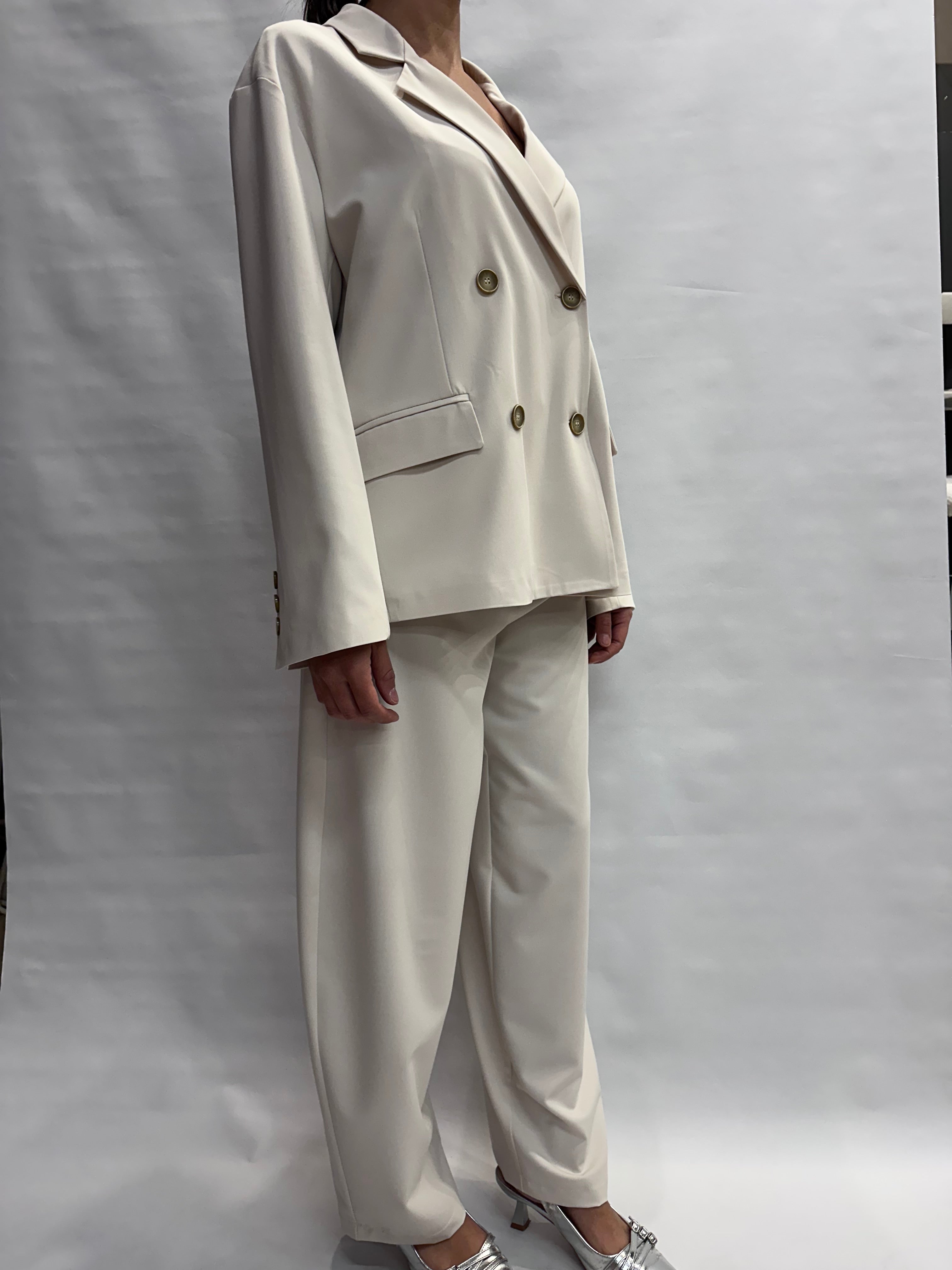 Coordinato TENSIONE IN con pantalone a palazzo e giacca doppiopetto, COD: 26B3865 e 26P3843