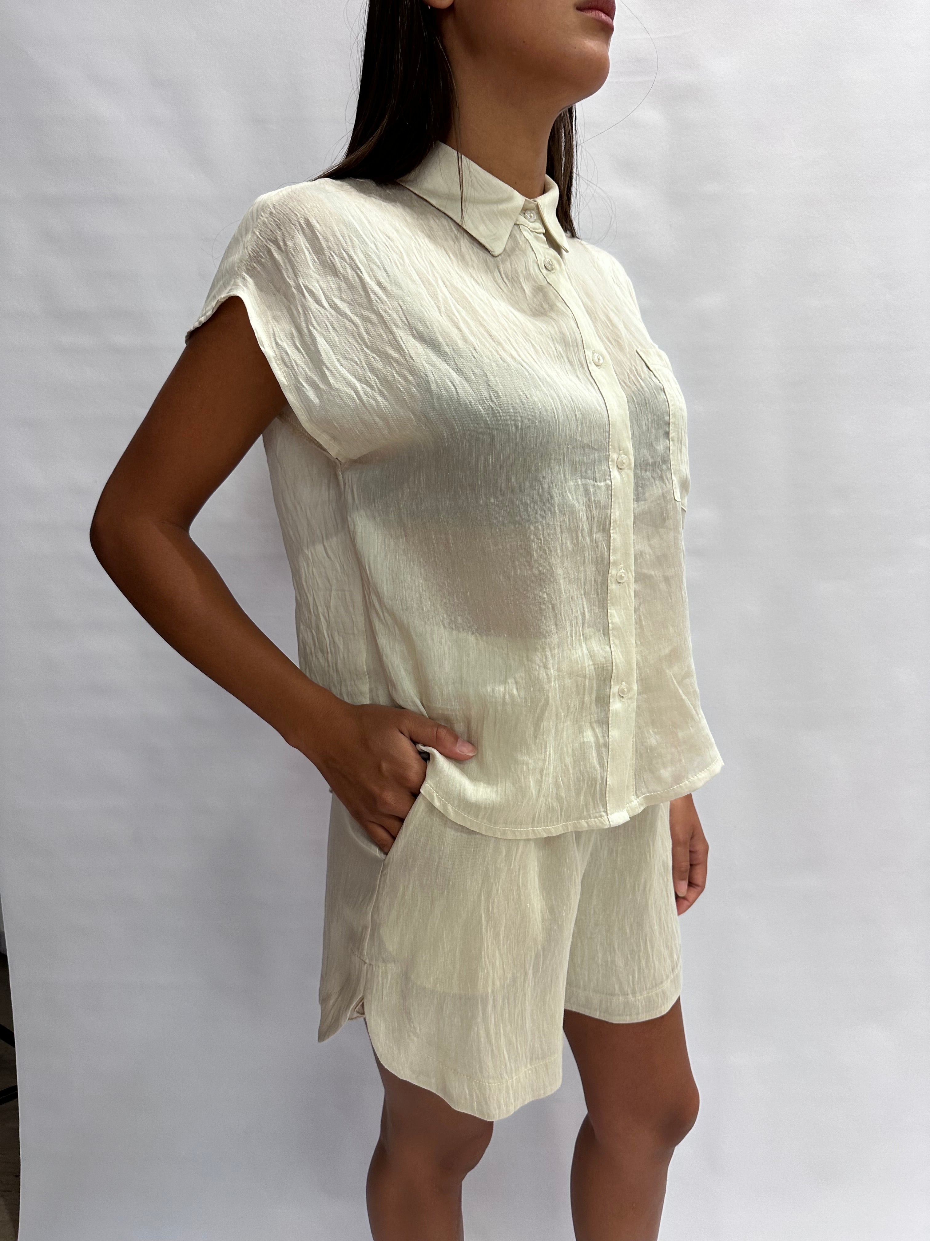 Camicetta TENSIONE IN corto disponibile anche con pantaloncino in coordinato, - COD: C50583AT