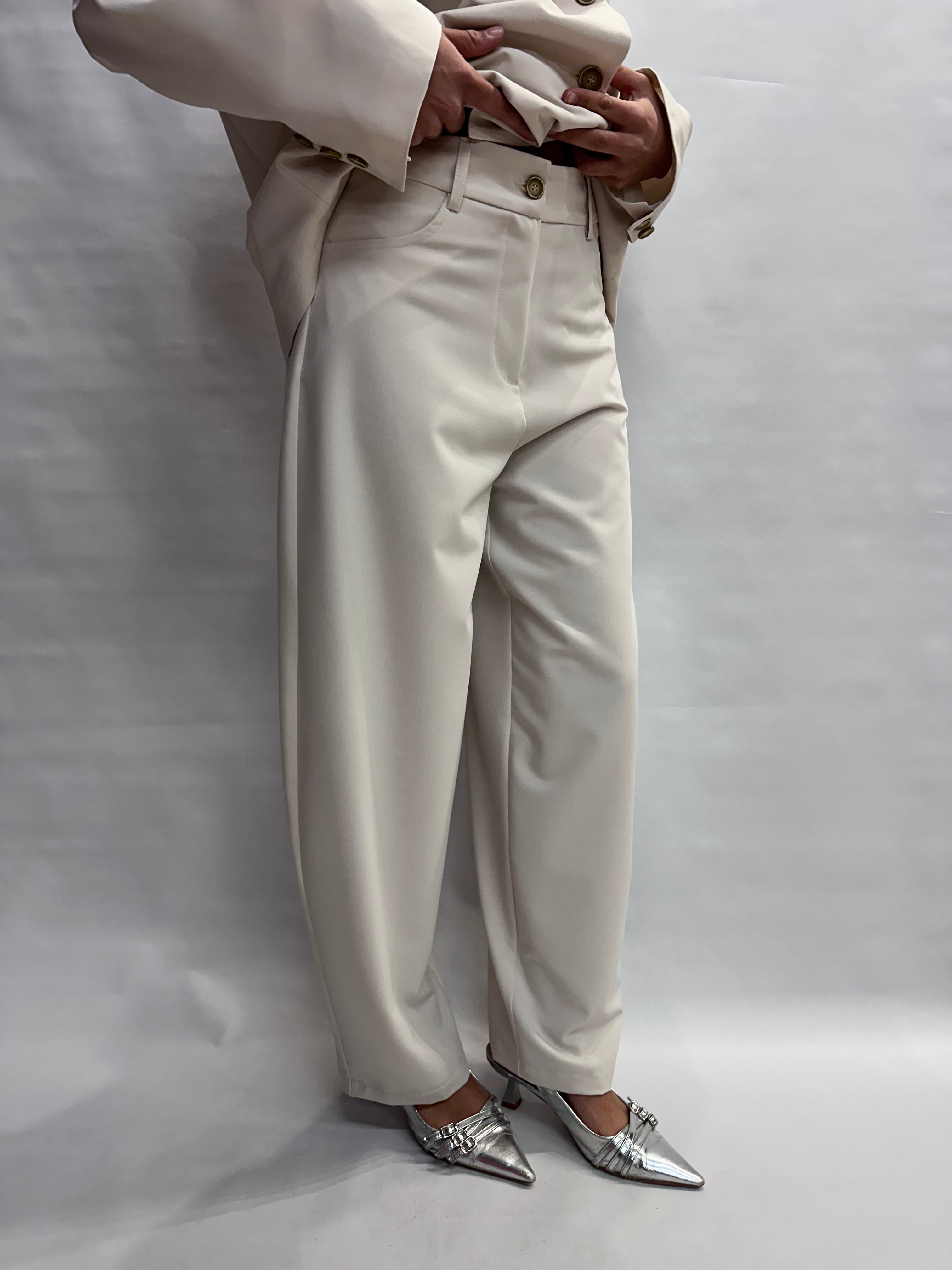 Pantalone TENSIONE IN a palazzo disponibile anche con giacca in coordinato , COD: 26P3843