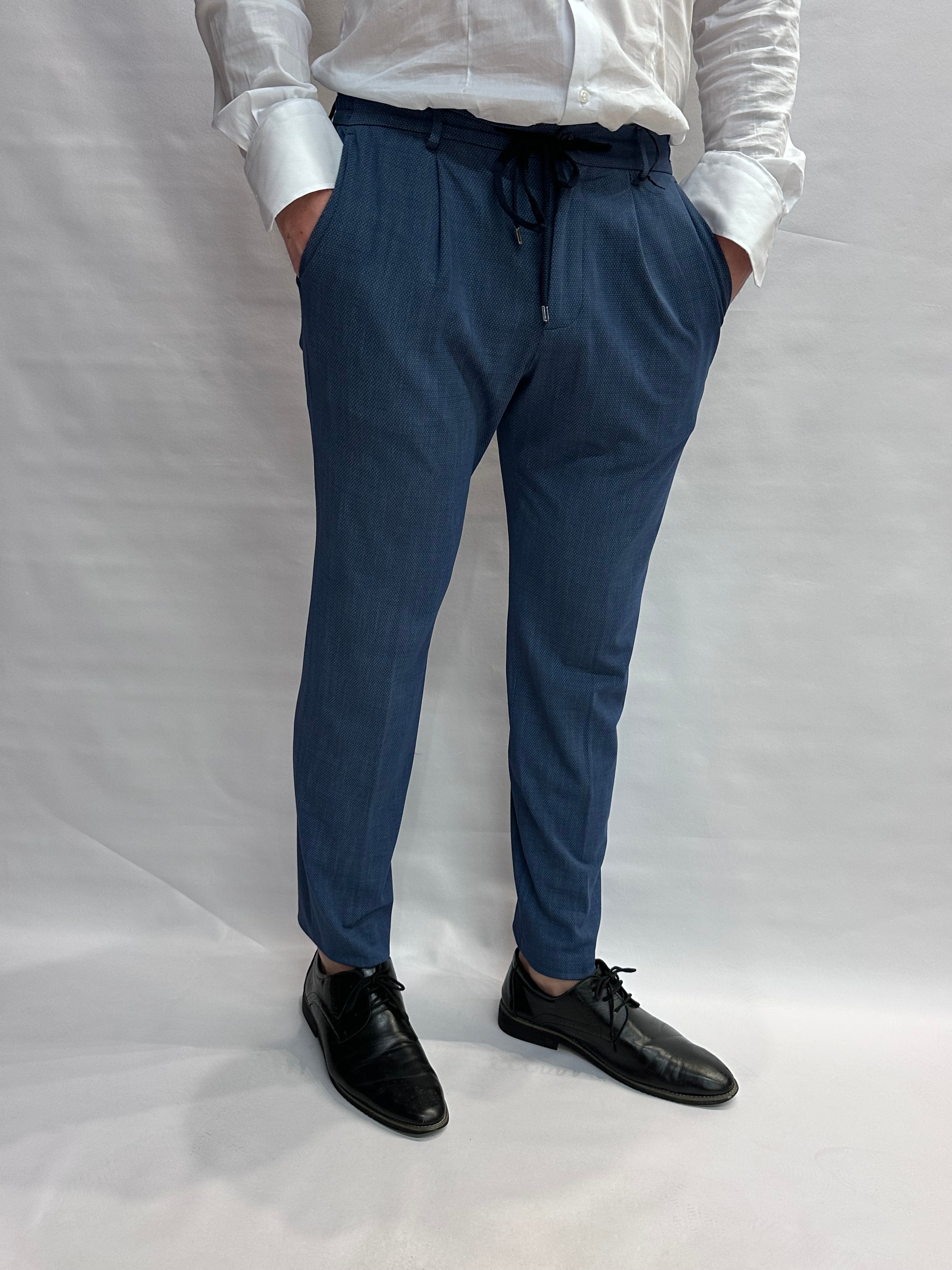 Pantalone XAGON MAN in tessuto operato, con coulisse in vita, disponibile anche con giacca in coordinato - COD: PSHERL