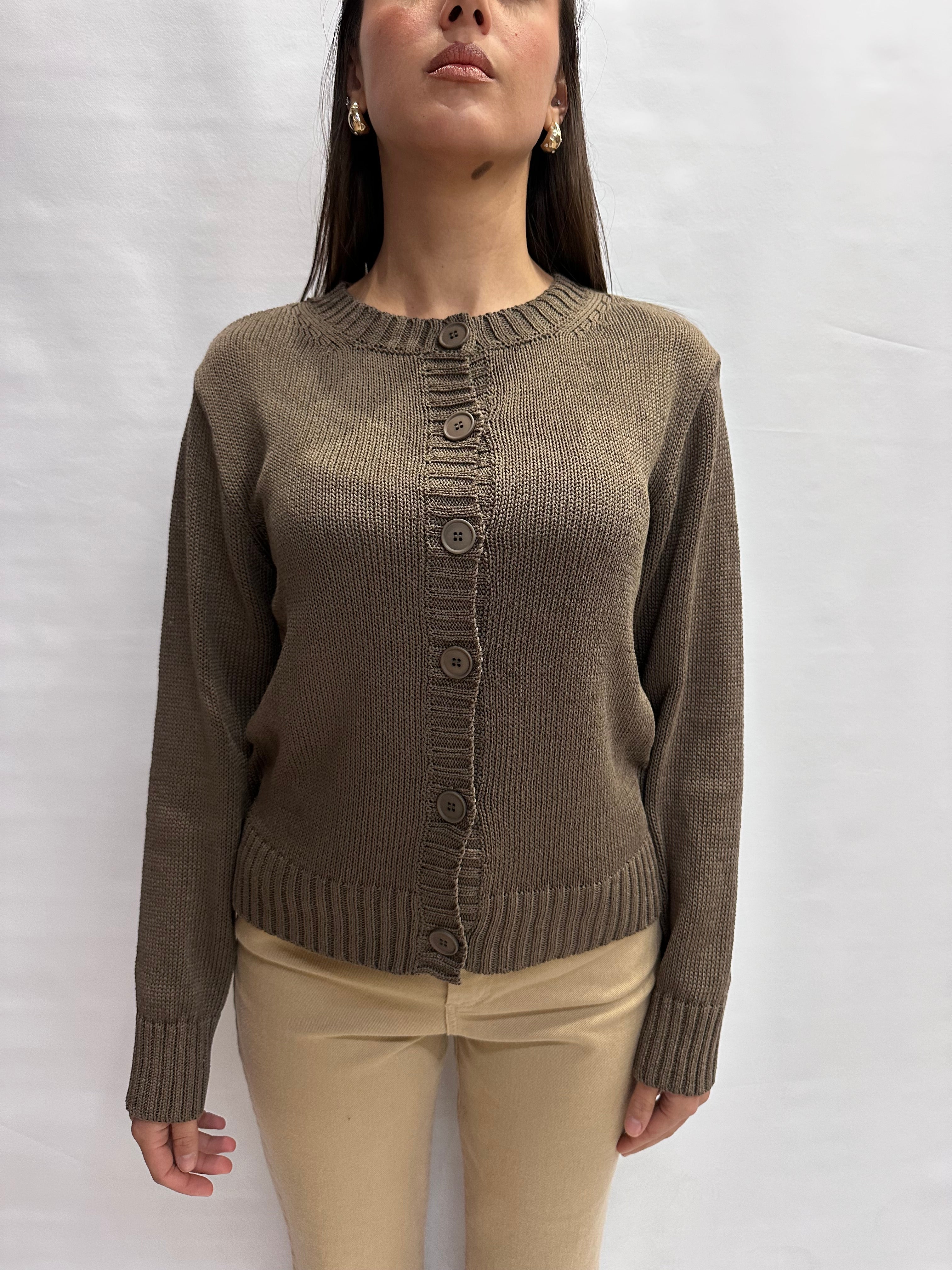 Cardigan TENSIONE IN con chiusura a bottoni centrali- COD: D90182