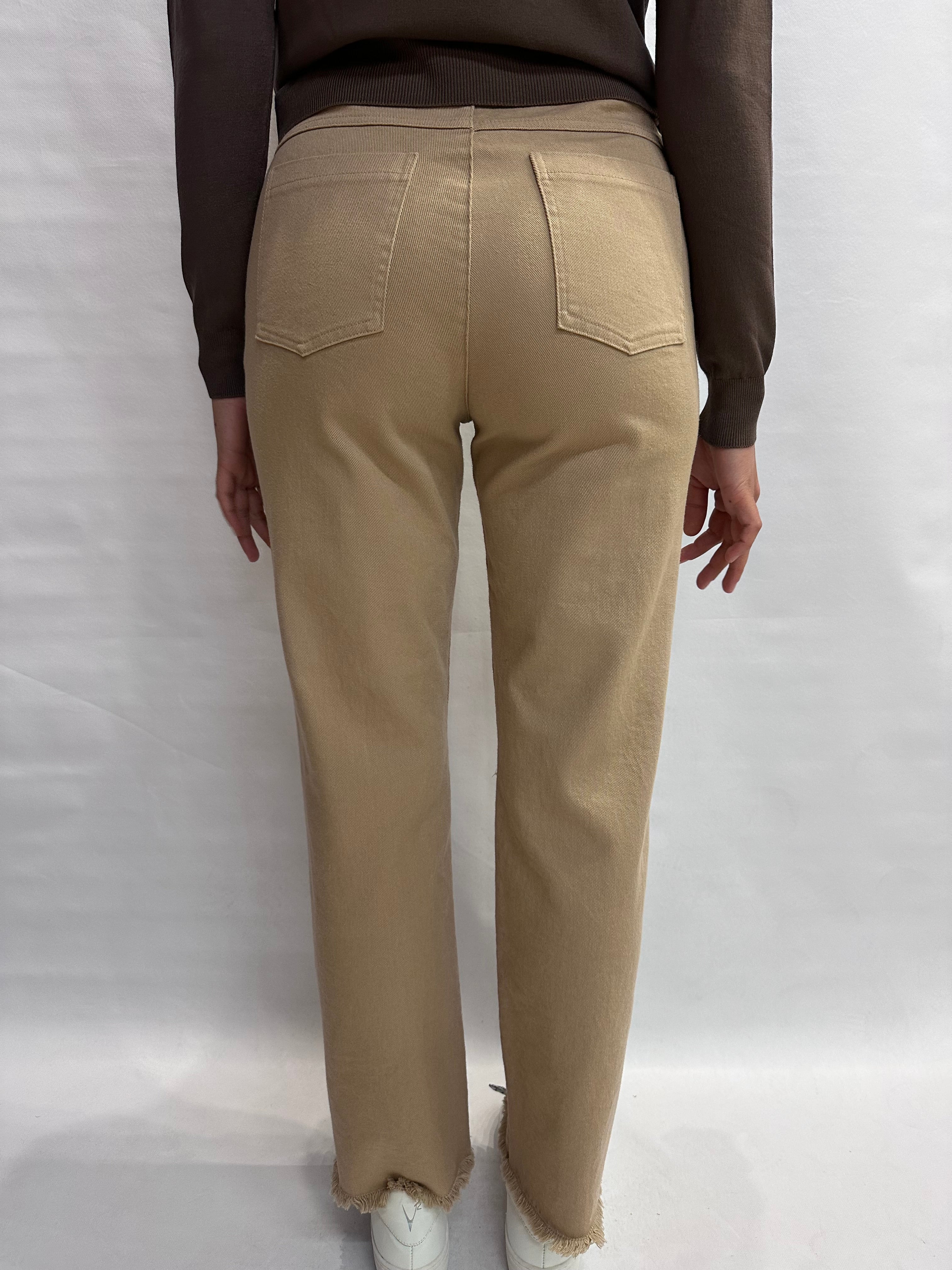 Jeans TENSIONE IN a palazzo con sfrangiatura sul fondo - COD: RUGBYTAN